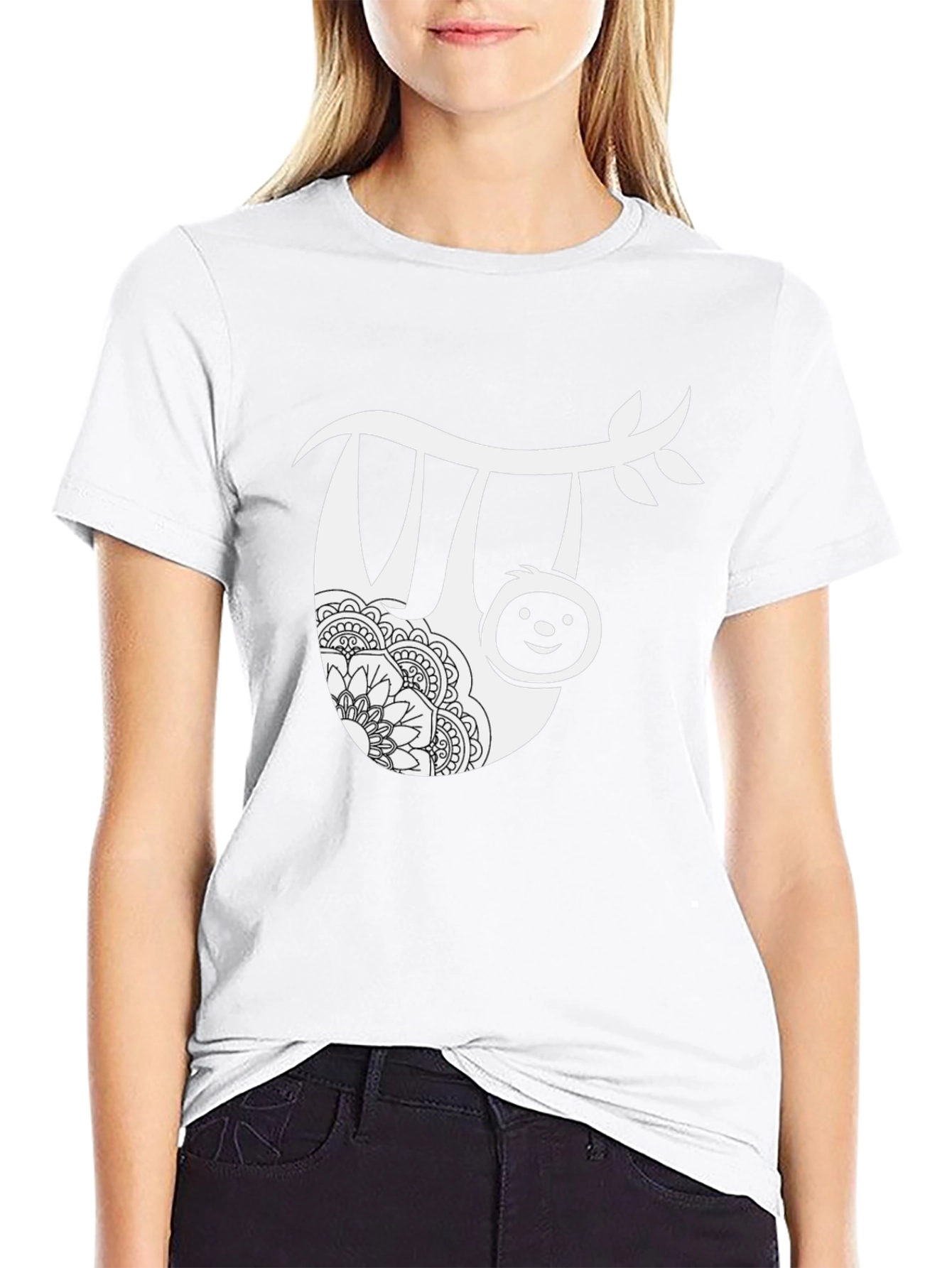 Sloth Mandala Graphic Tee - Casual Comfort