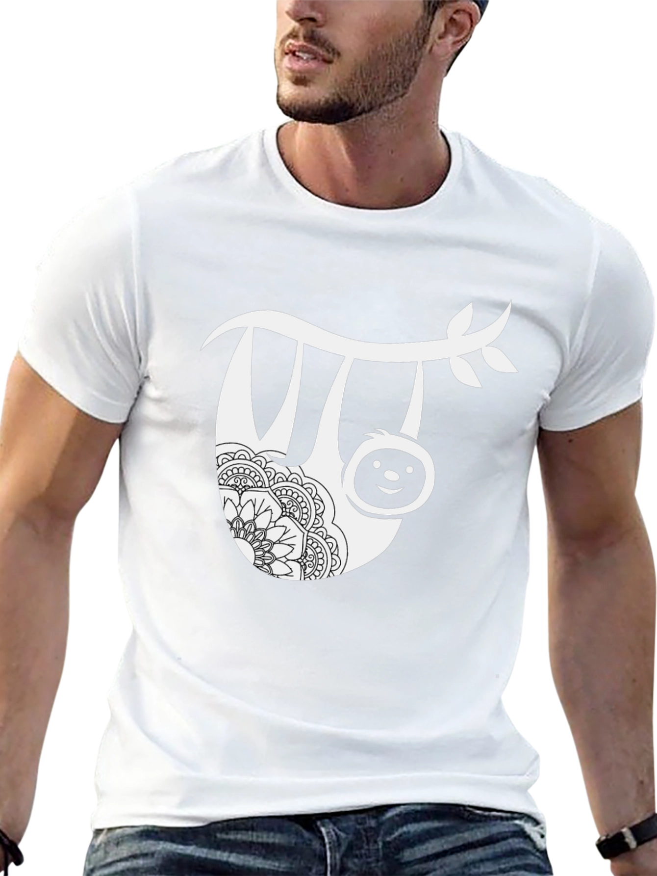 Sloth Mandala Graphic Tee - Casual Comfort