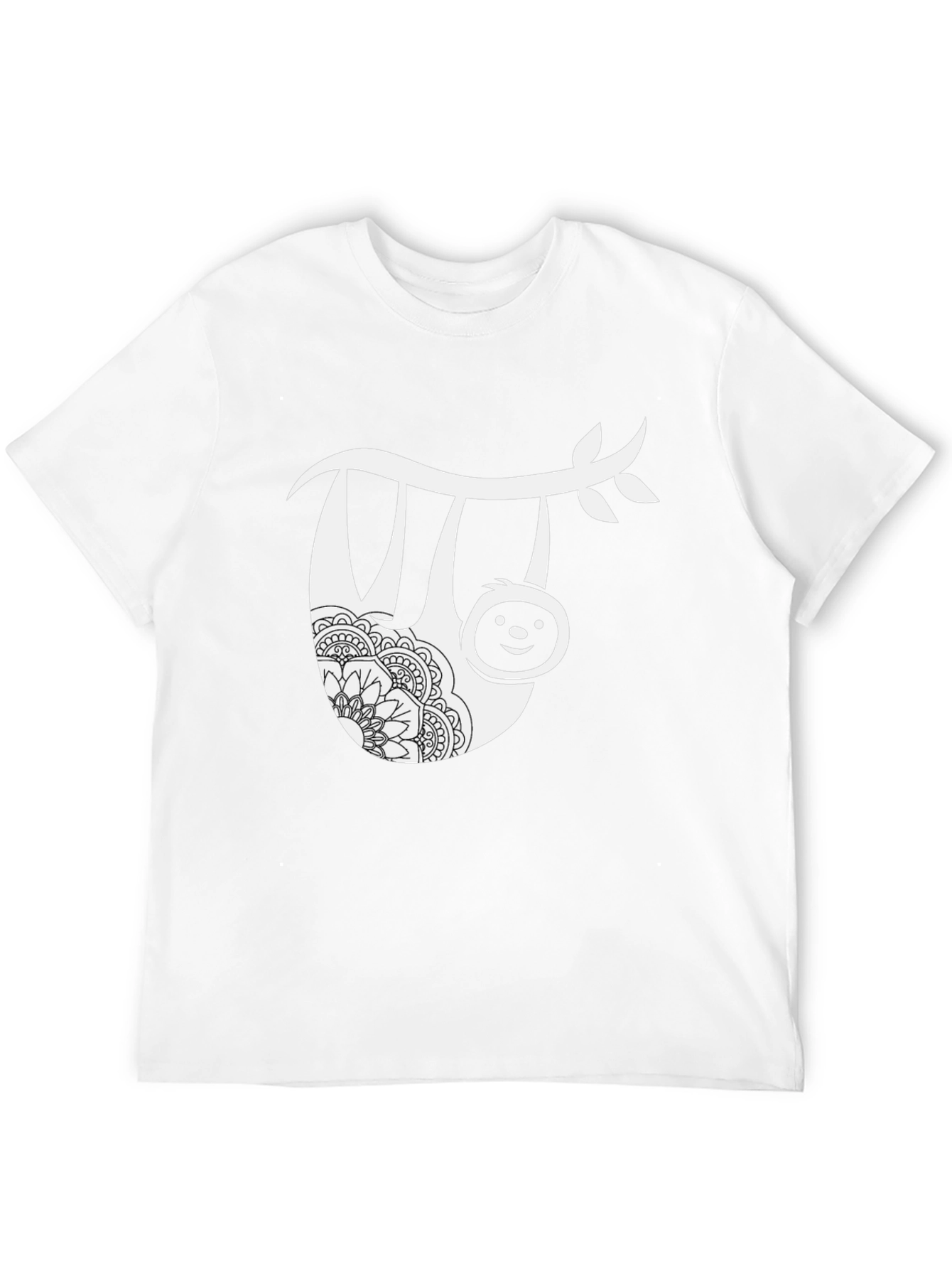 Sloth Mandala Graphic Tee - Casual Comfort