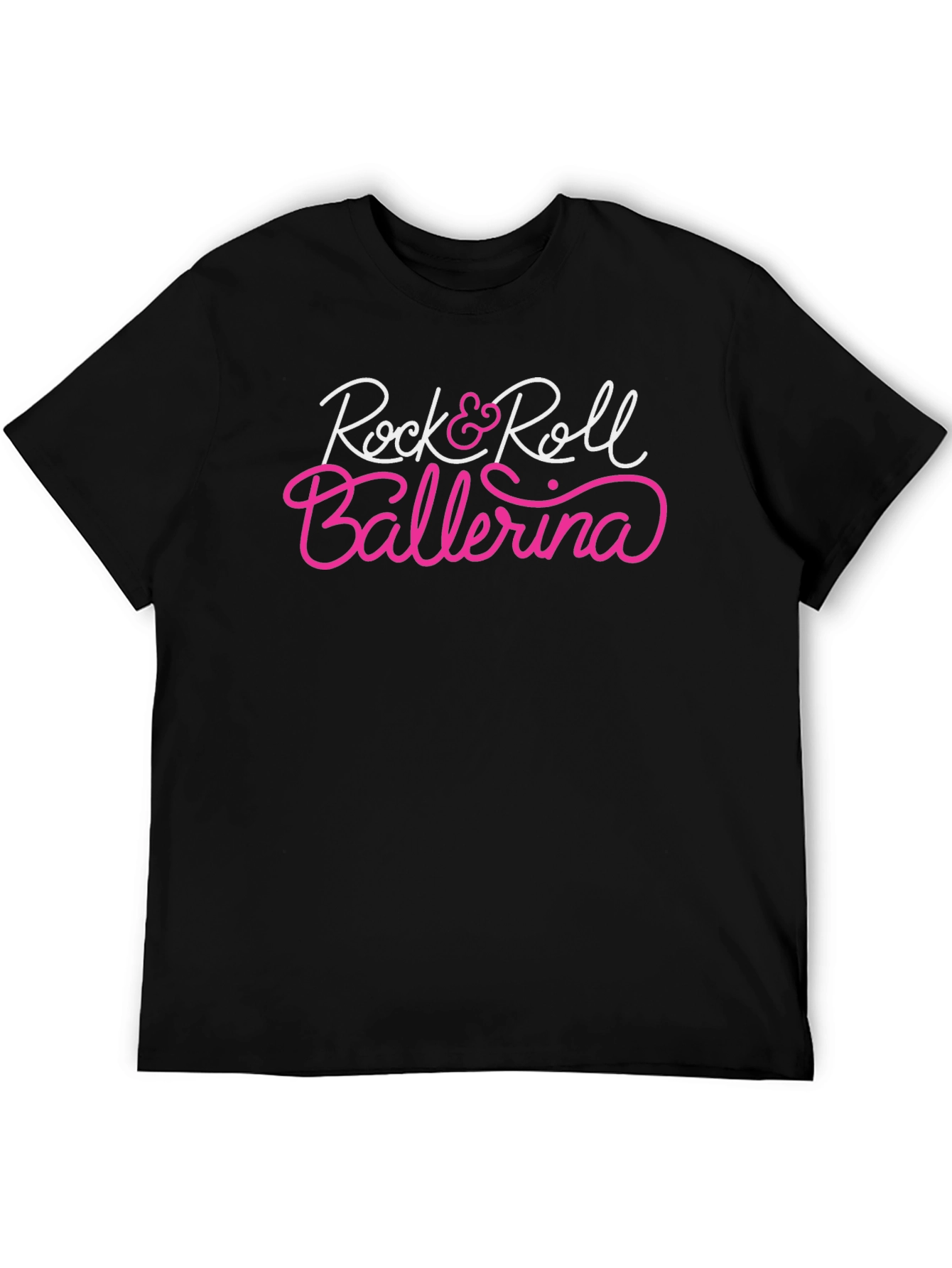 Rock & Roll Ballerina Graphic Tee - Black