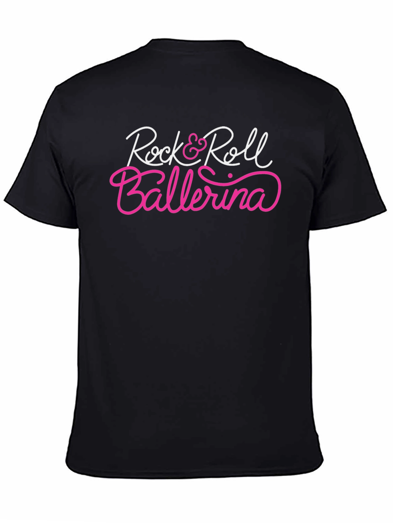 Rock & Roll Ballerina Graphic Tee - Black