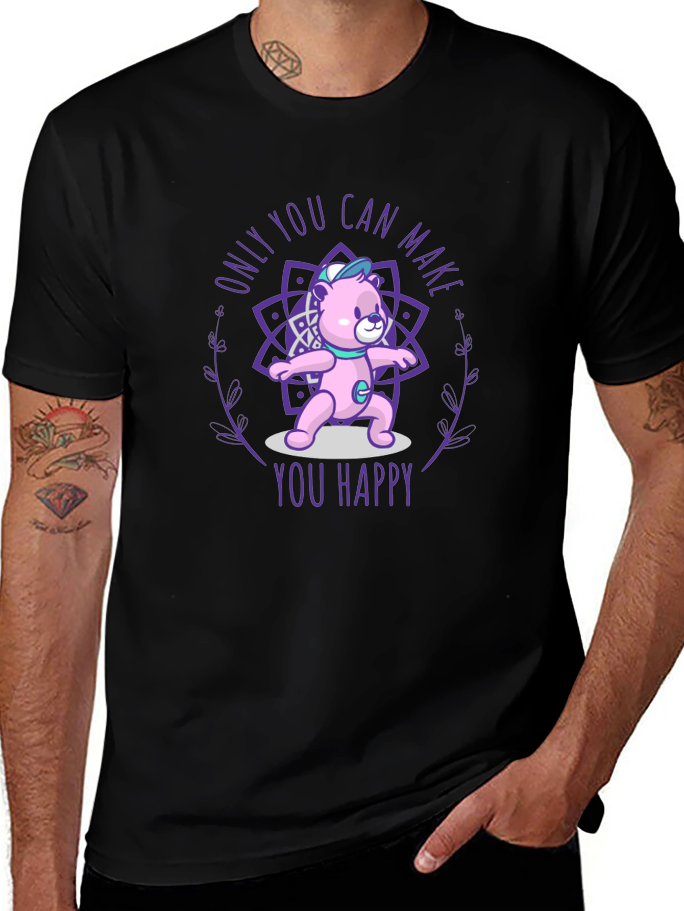 Yoga Bear Graphic Tee: Find Your Inner Peace