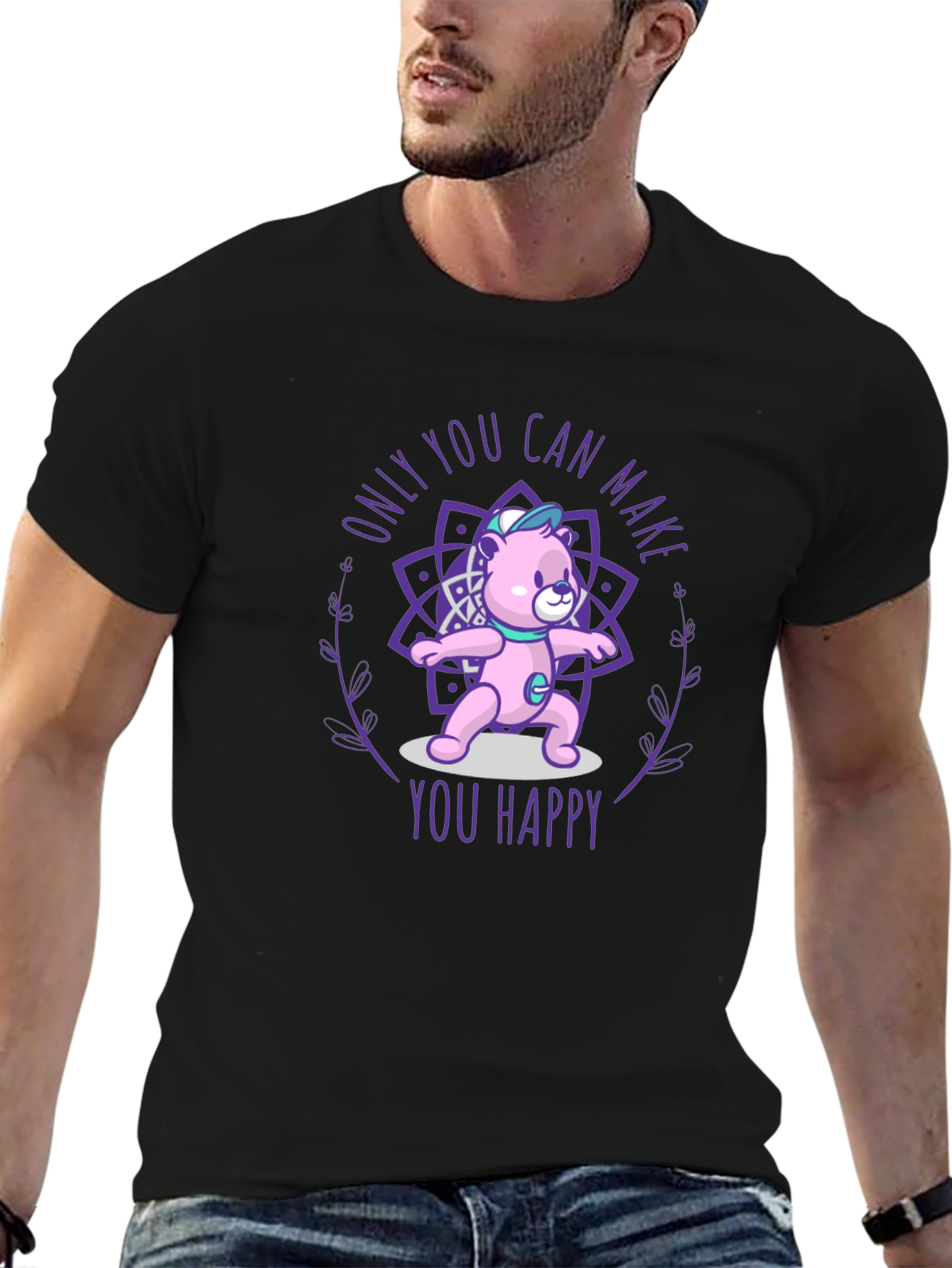 Yoga Bear Graphic Tee: Find Your Inner Peace