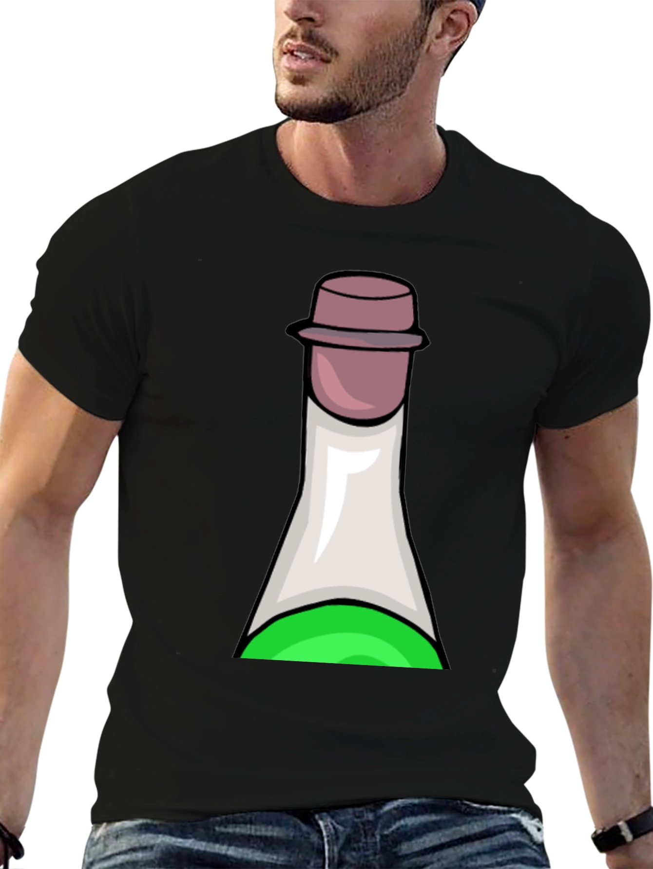 Potion Bottle Graphic Tee - Soft Black T-Shirt