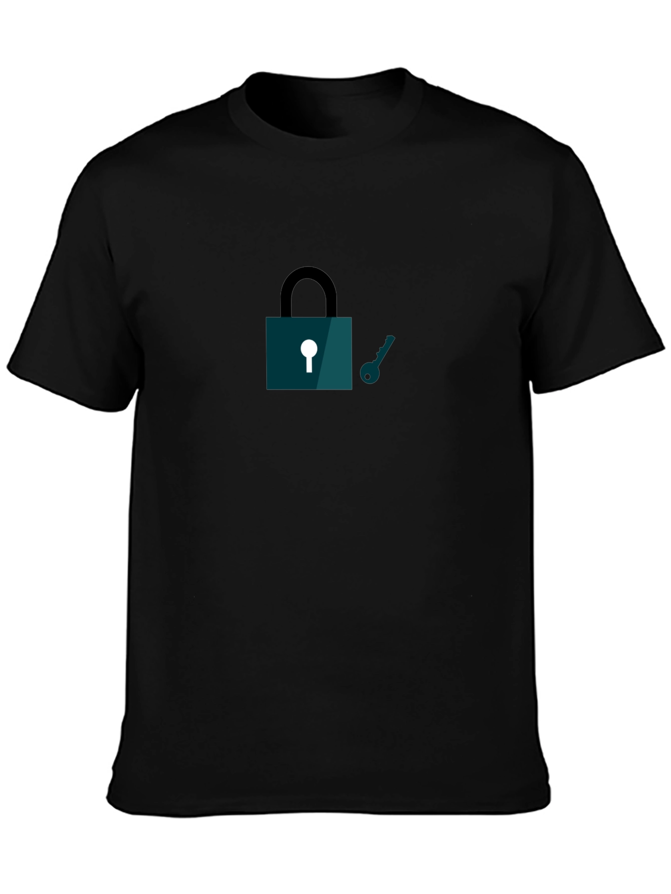 Lock and Key Graphic T-Shirt - Black