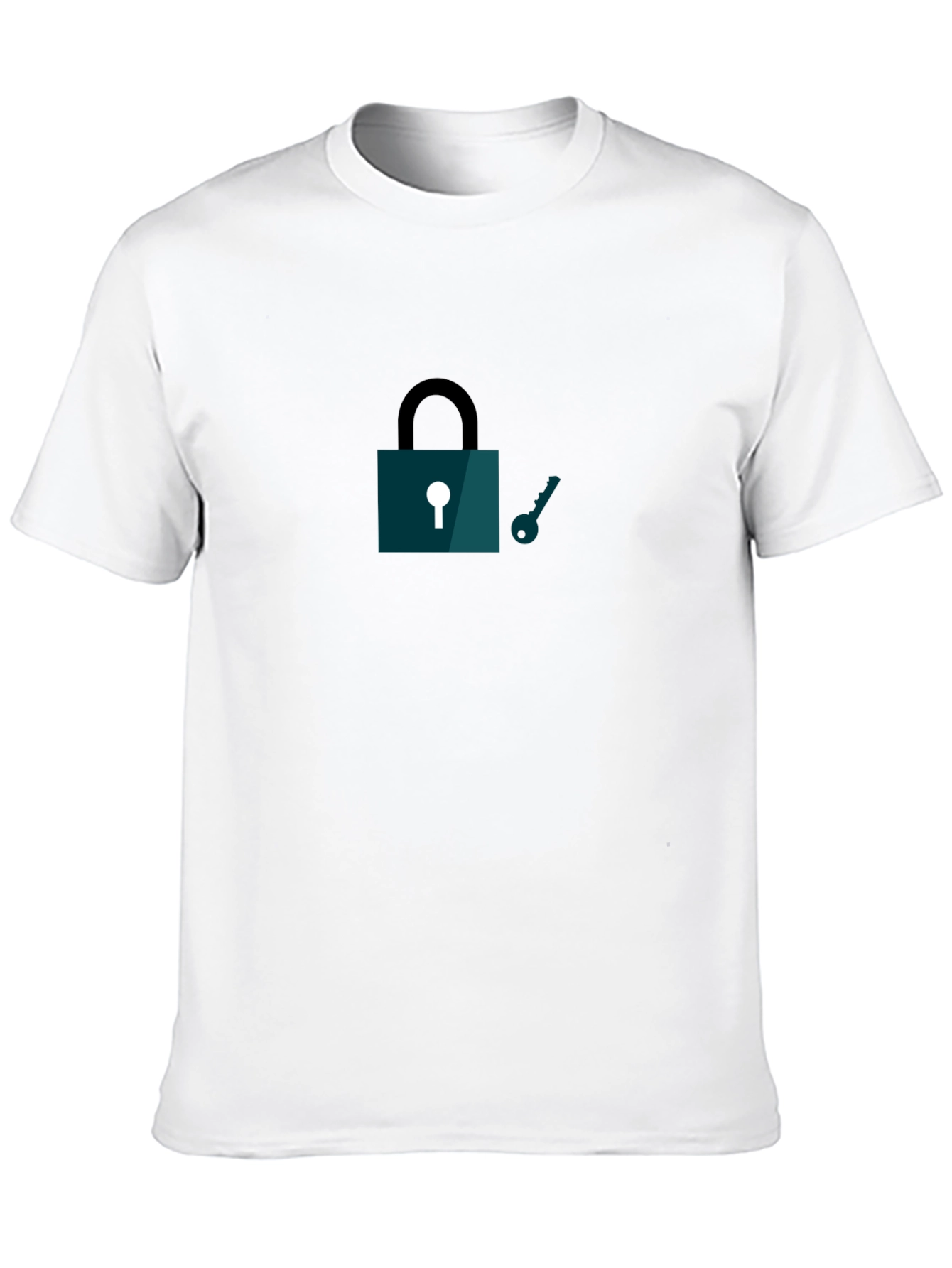 Lock and Key Graphic T-Shirt - Black