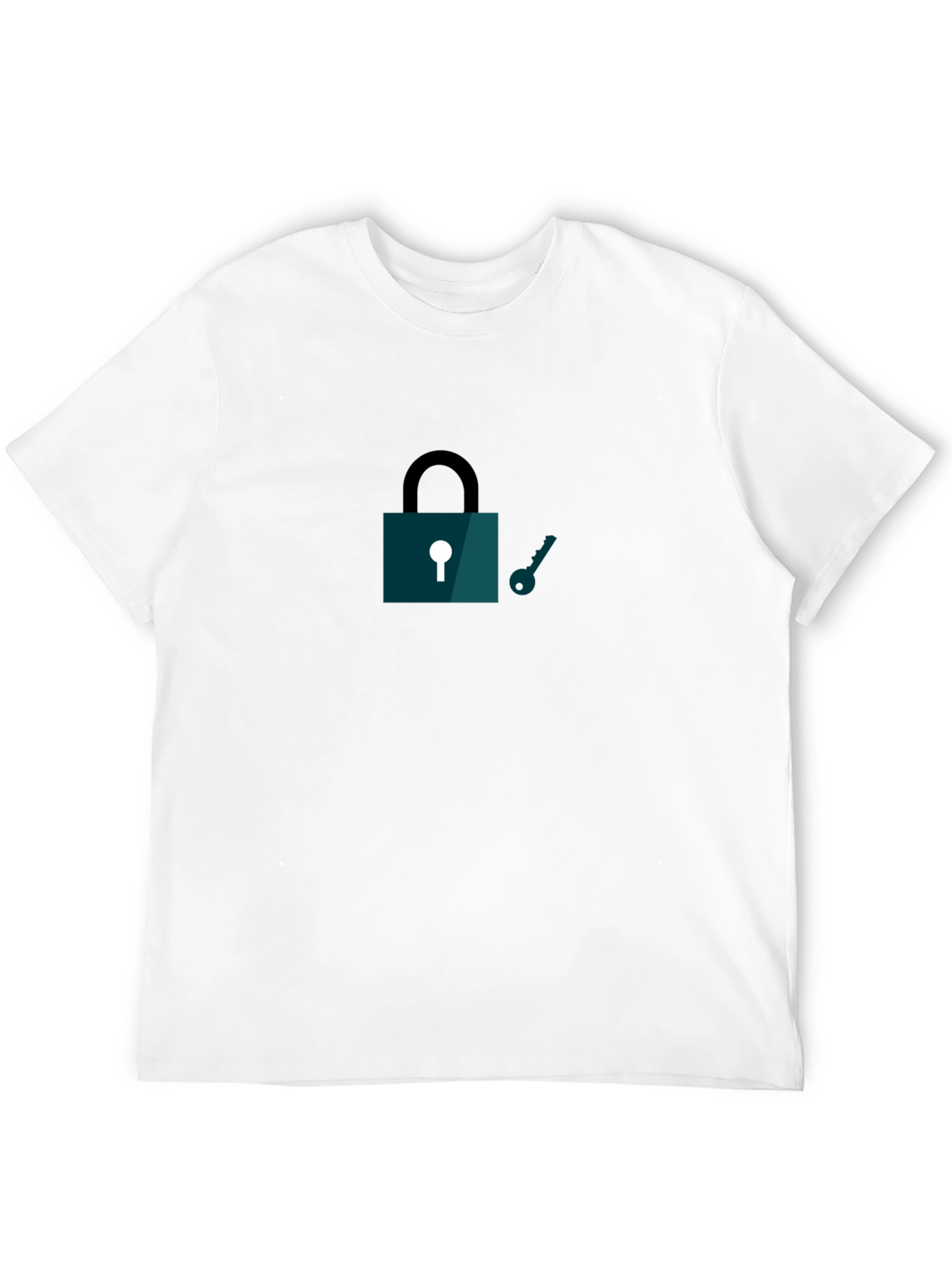 Lock and Key Graphic T-Shirt - Black
