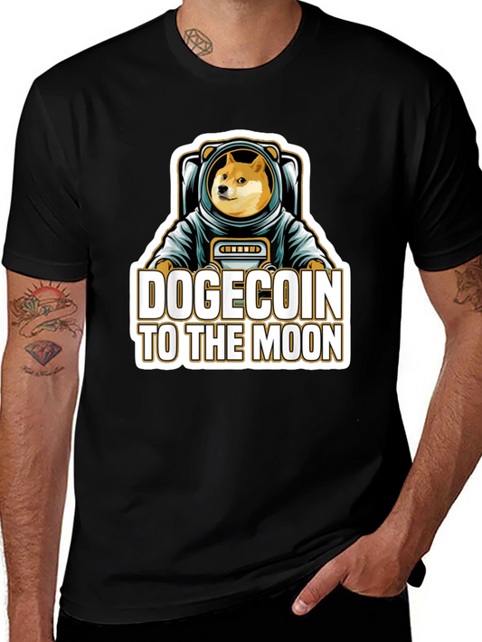 Dogecoin To The Moon T-Shirt - Crypto Astronaut Tee
