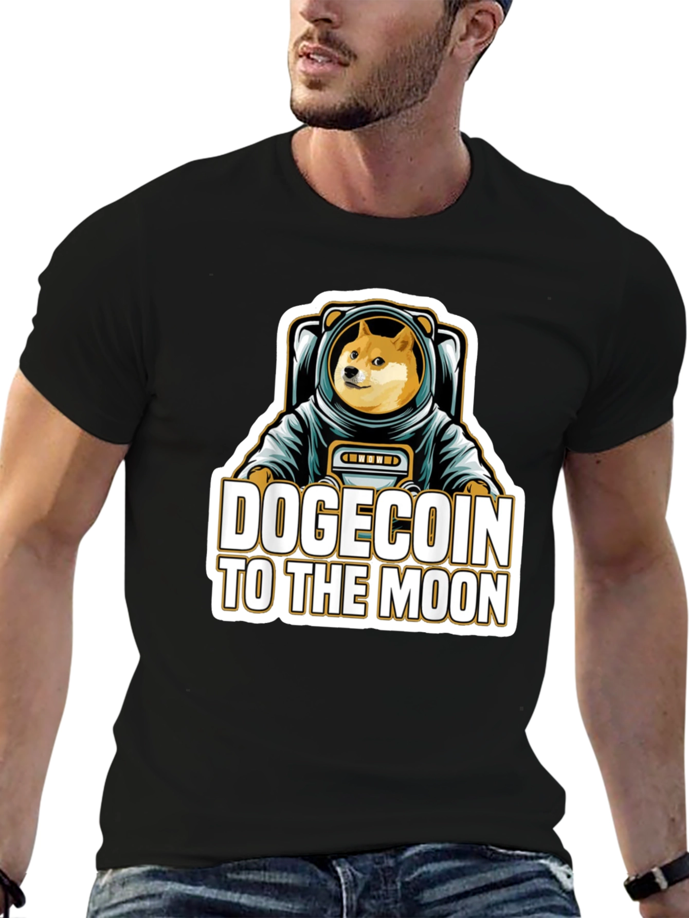 Dogecoin To The Moon T-Shirt - Crypto Astronaut Tee