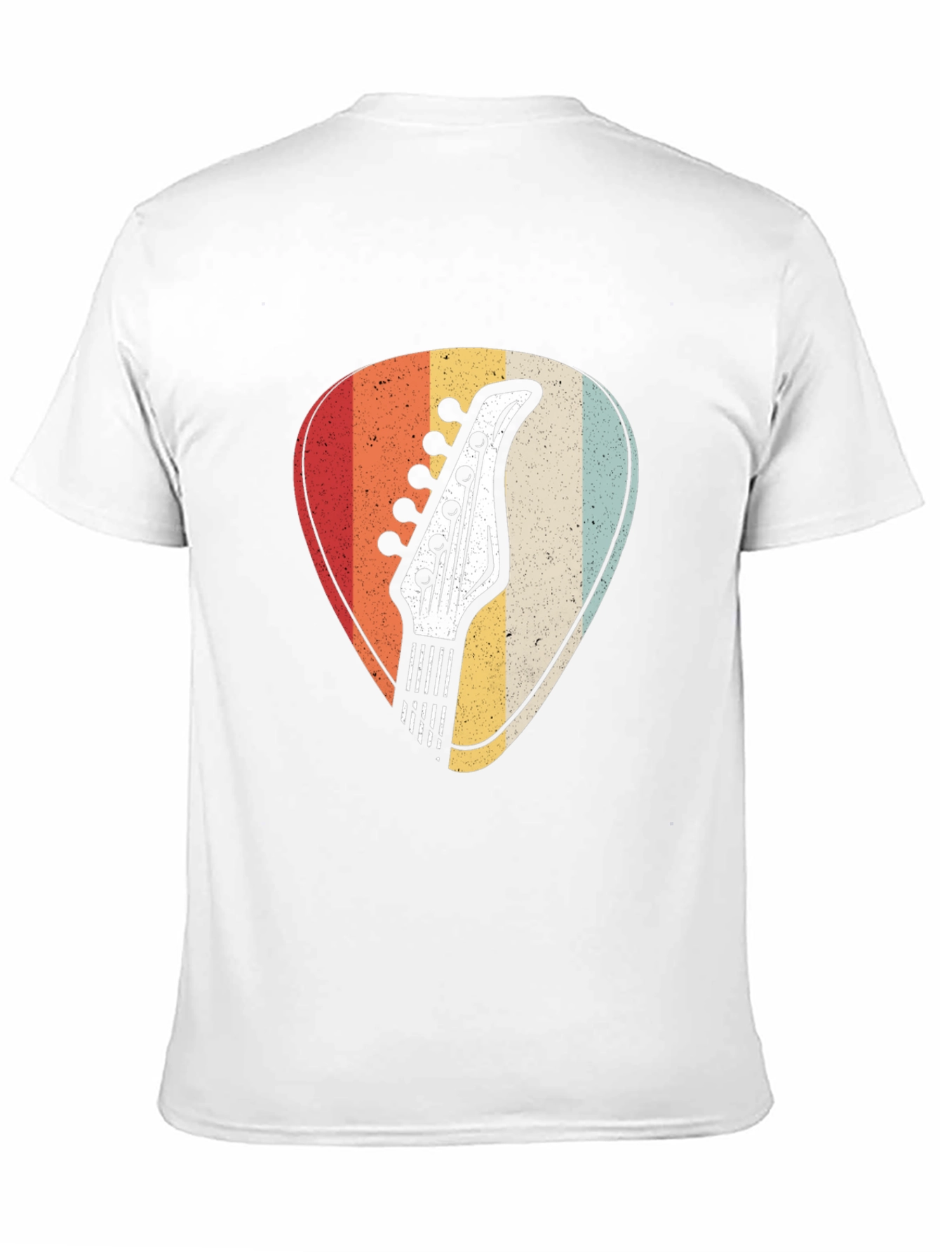 Retro Guitar Pick Graphic Tee - Musicians Black T-Shirt