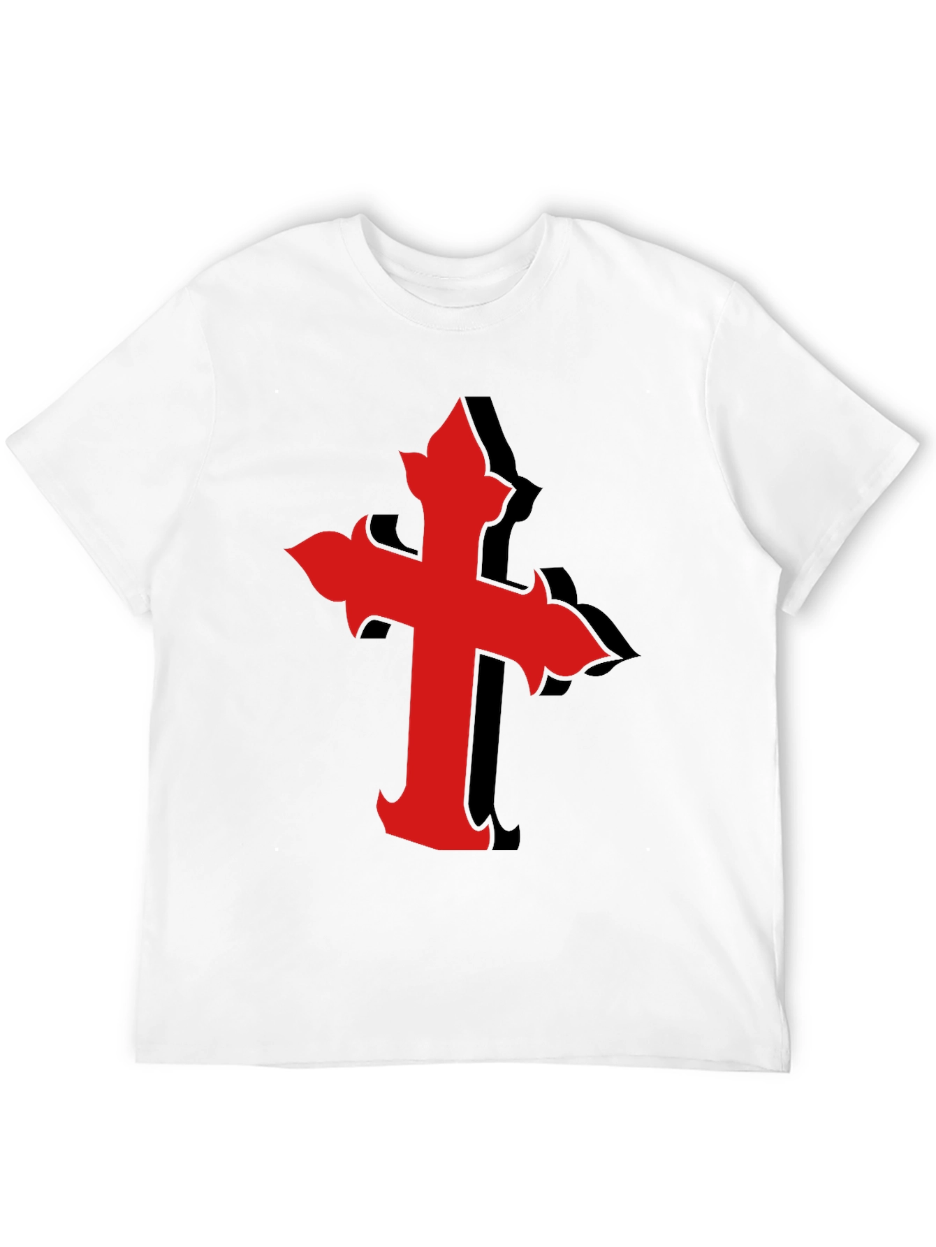 Red Cross Graphic Black T-Shirt