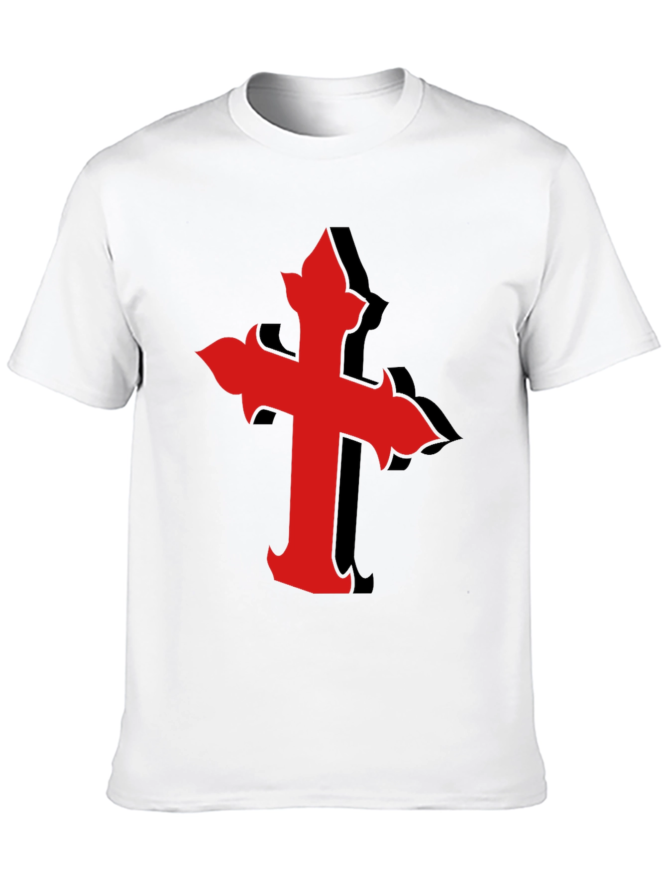 Red Cross Graphic Black T-Shirt
