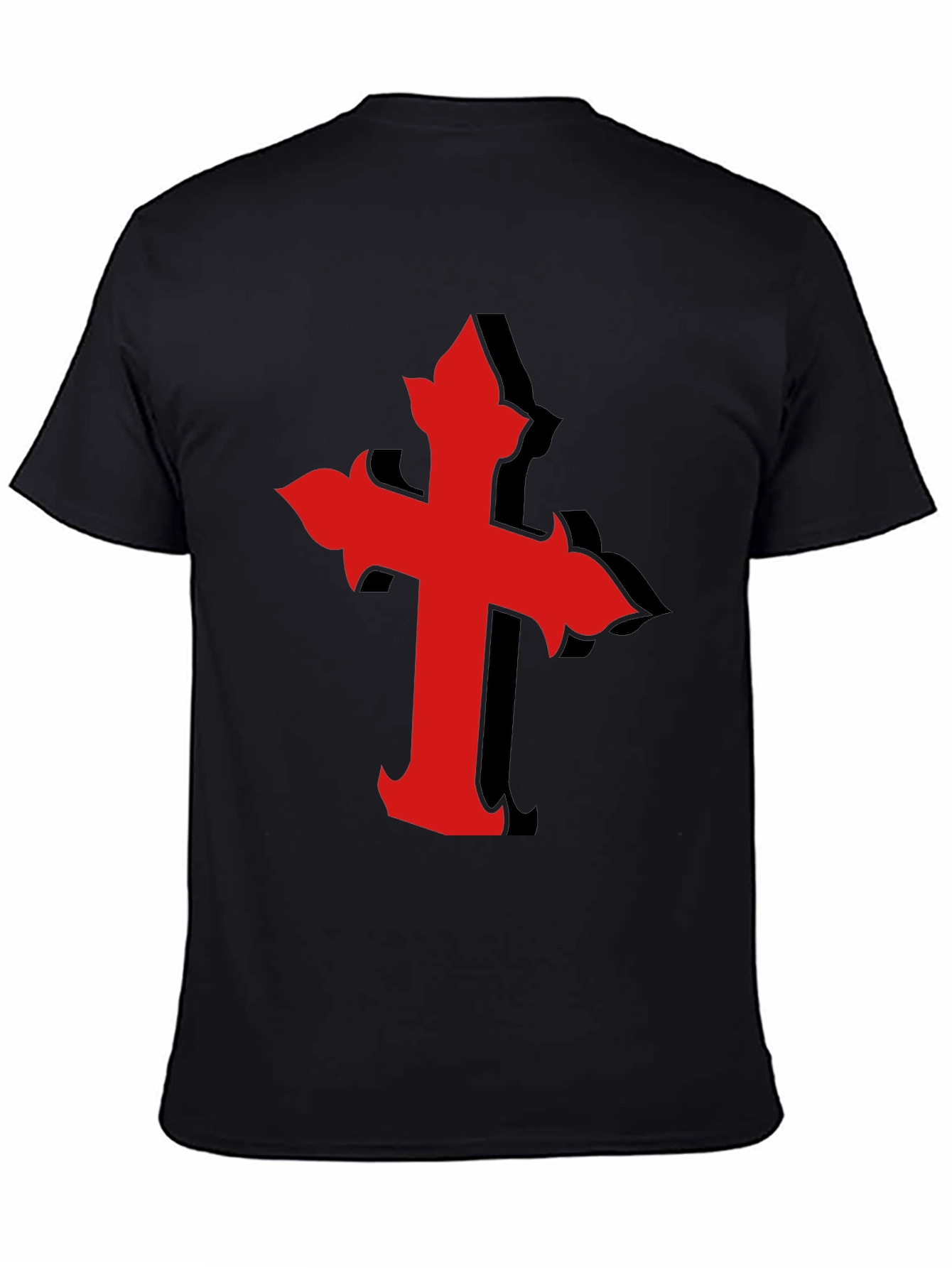 Red Cross Graphic Black T-Shirt