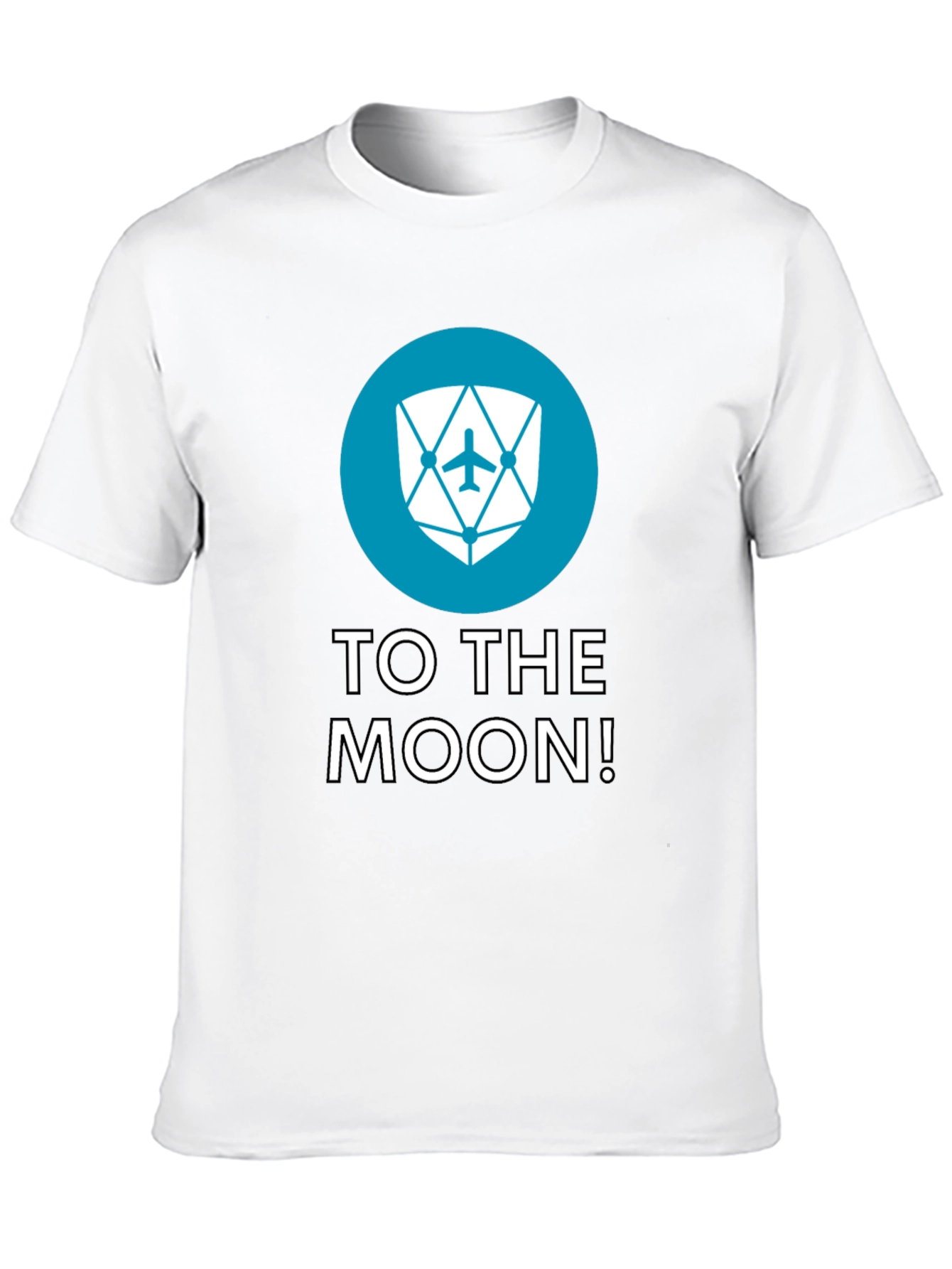 To The Moon Black Tee - Crypto Inspired Design