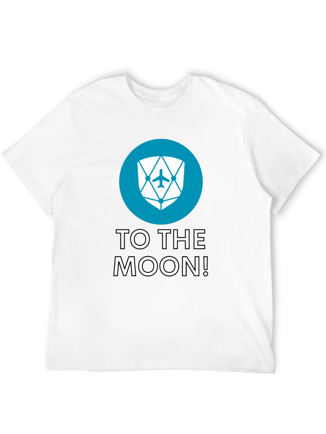 To The Moon Black Tee - Crypto Inspired Design