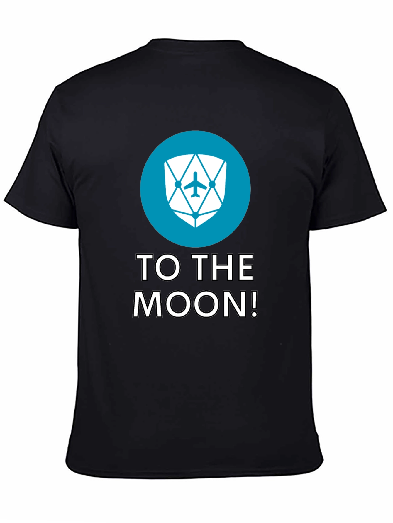 To The Moon Black Tee - Crypto Inspired Design