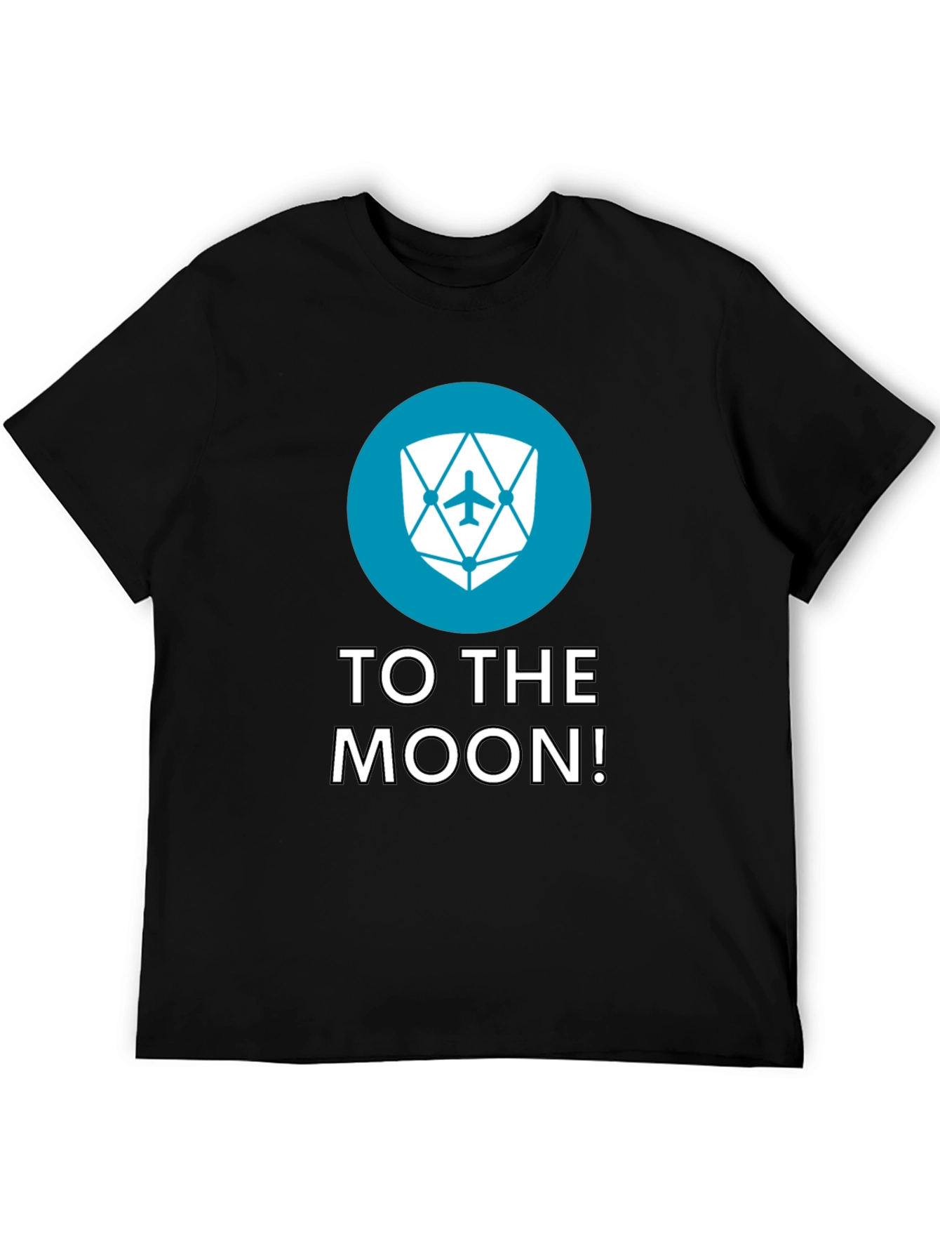 To The Moon Black Tee - Crypto Inspired Design