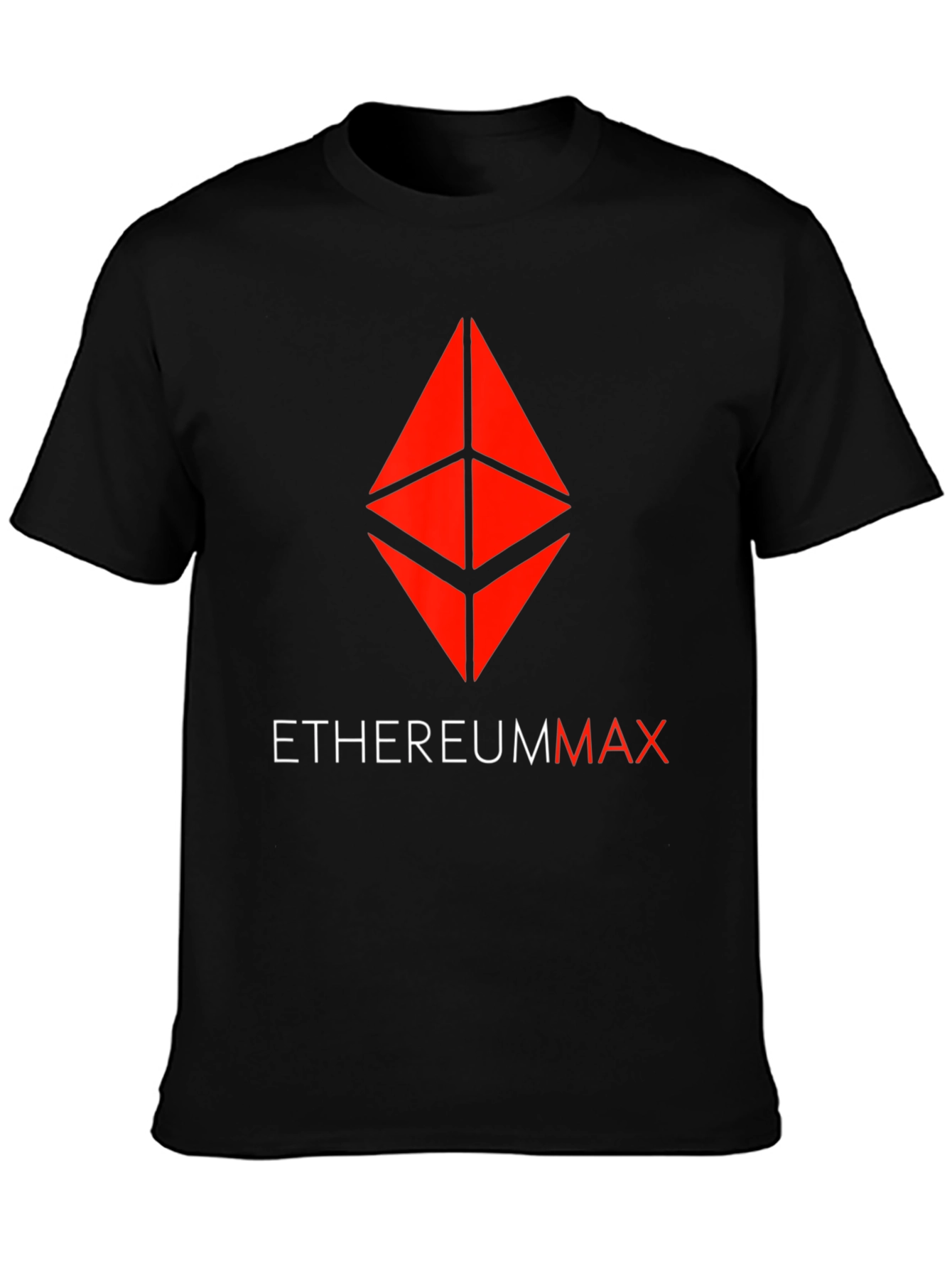 Ethereum Max Logo T-Shirt Crypto Black Tee