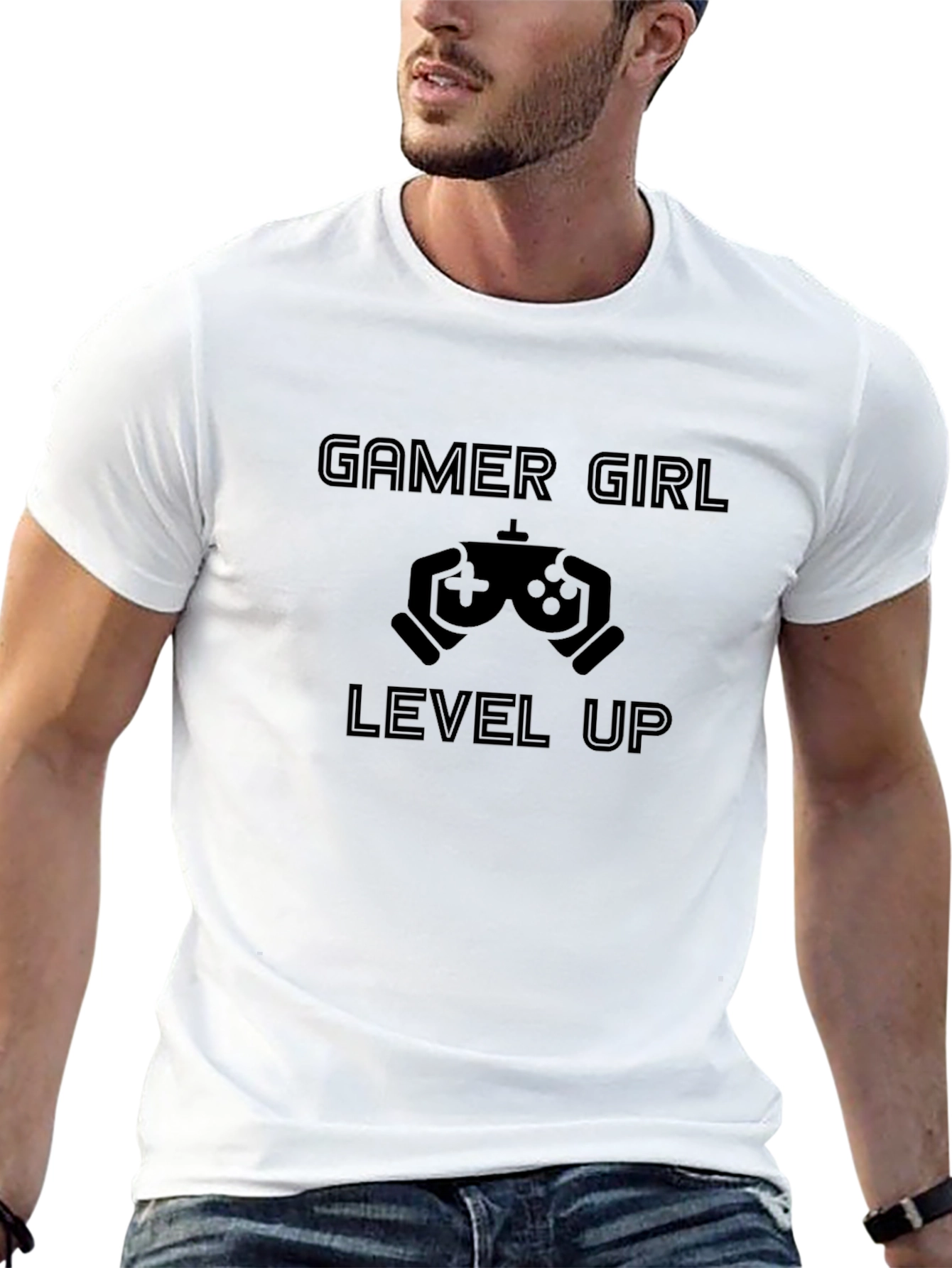 Gamer Girl Level Up Black T-Shirt