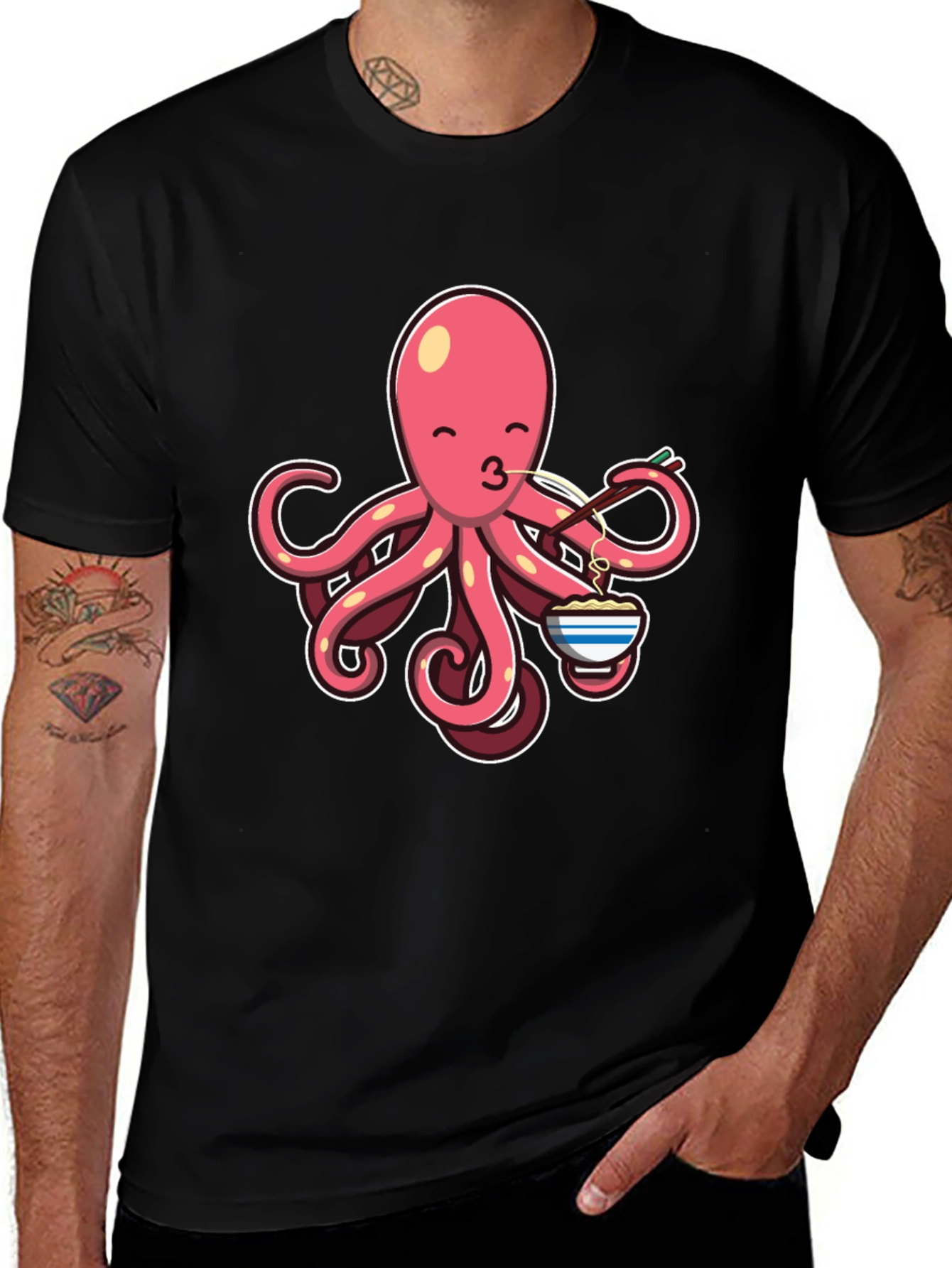 Octopus Ramen Lover T-Shirt - Cute Foodie Tee