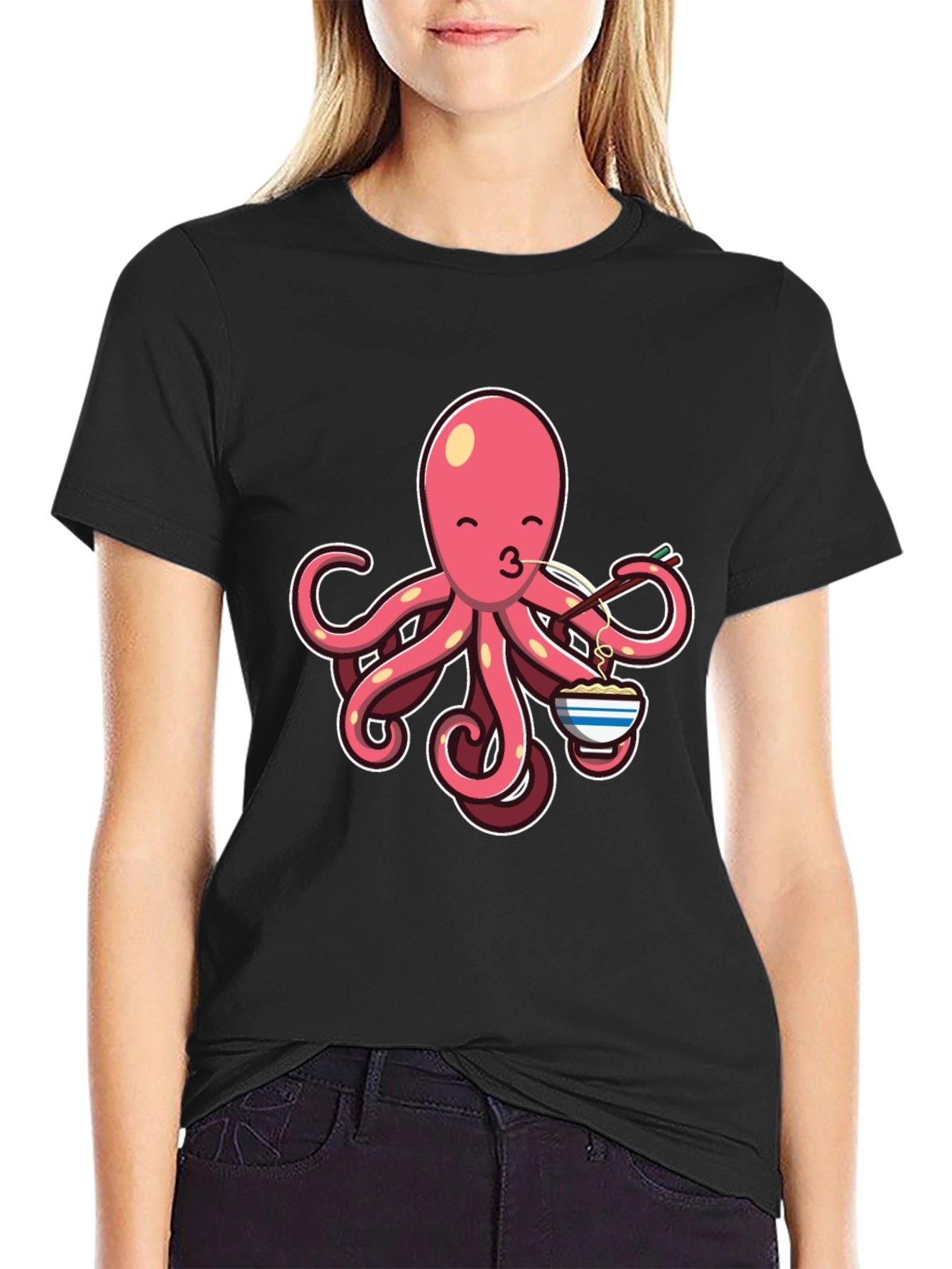 Octopus Ramen Lover T-Shirt - Cute Foodie Tee