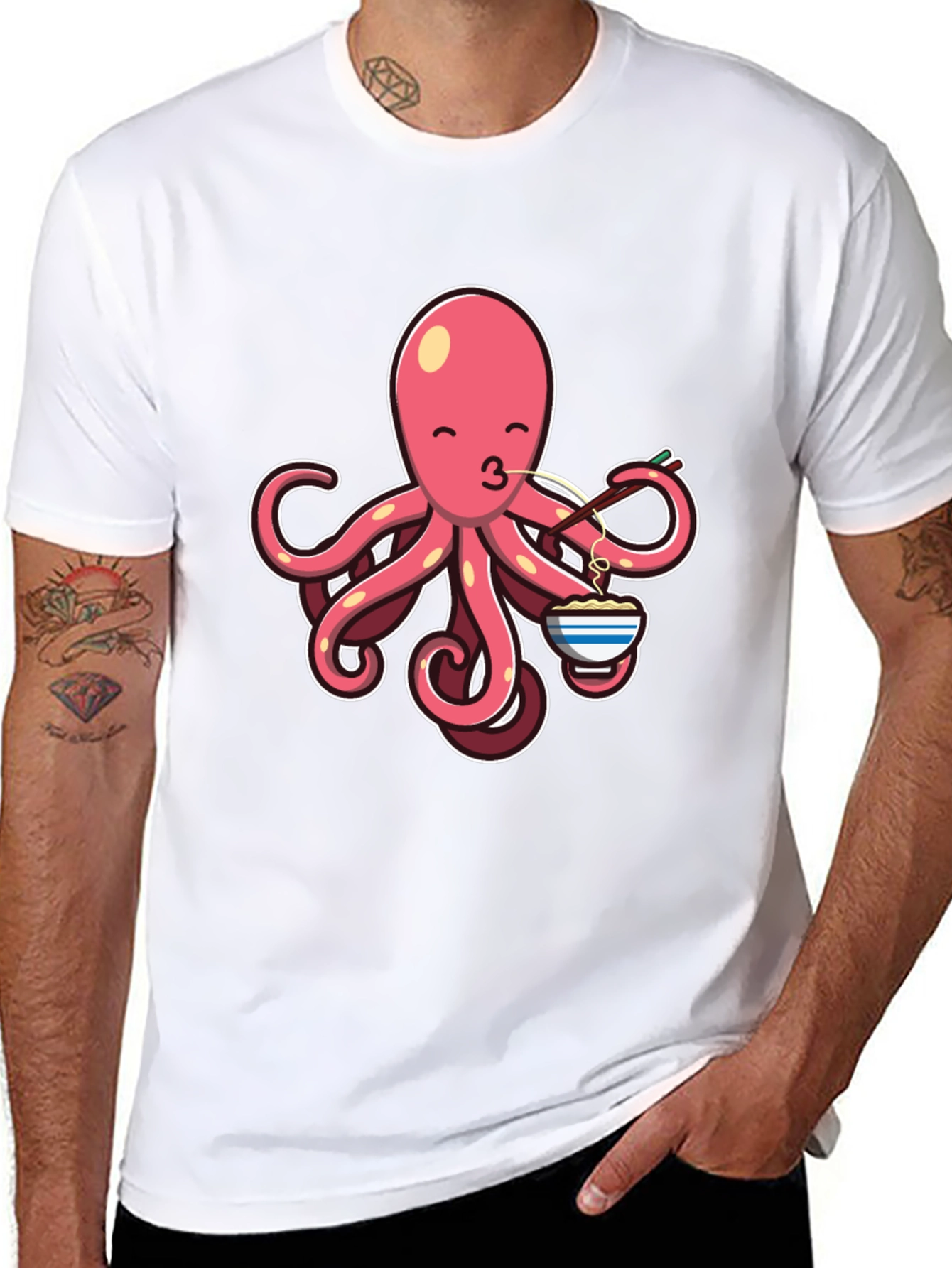Octopus Ramen Lover T-Shirt - Cute Foodie Tee