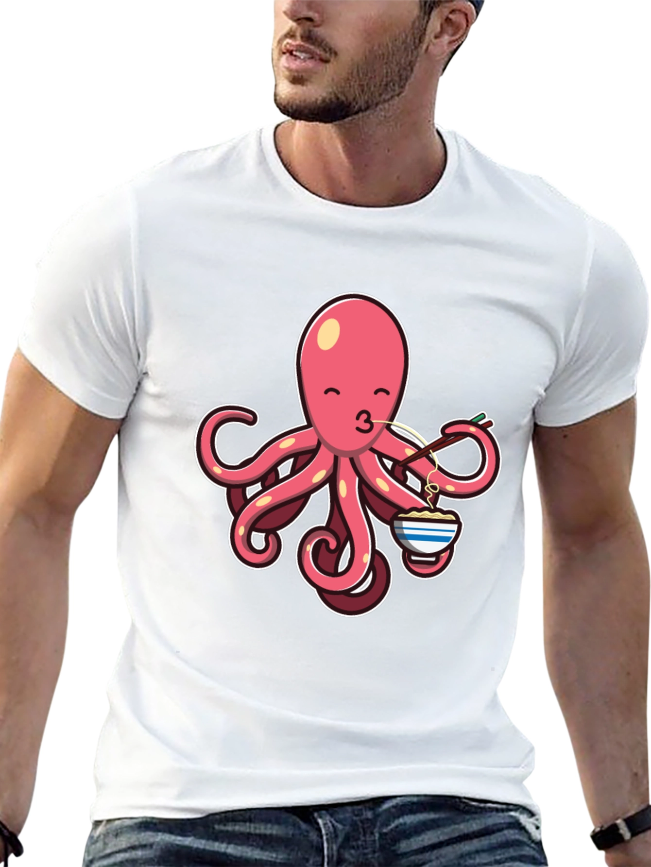 Octopus Ramen Lover T-Shirt - Cute Foodie Tee