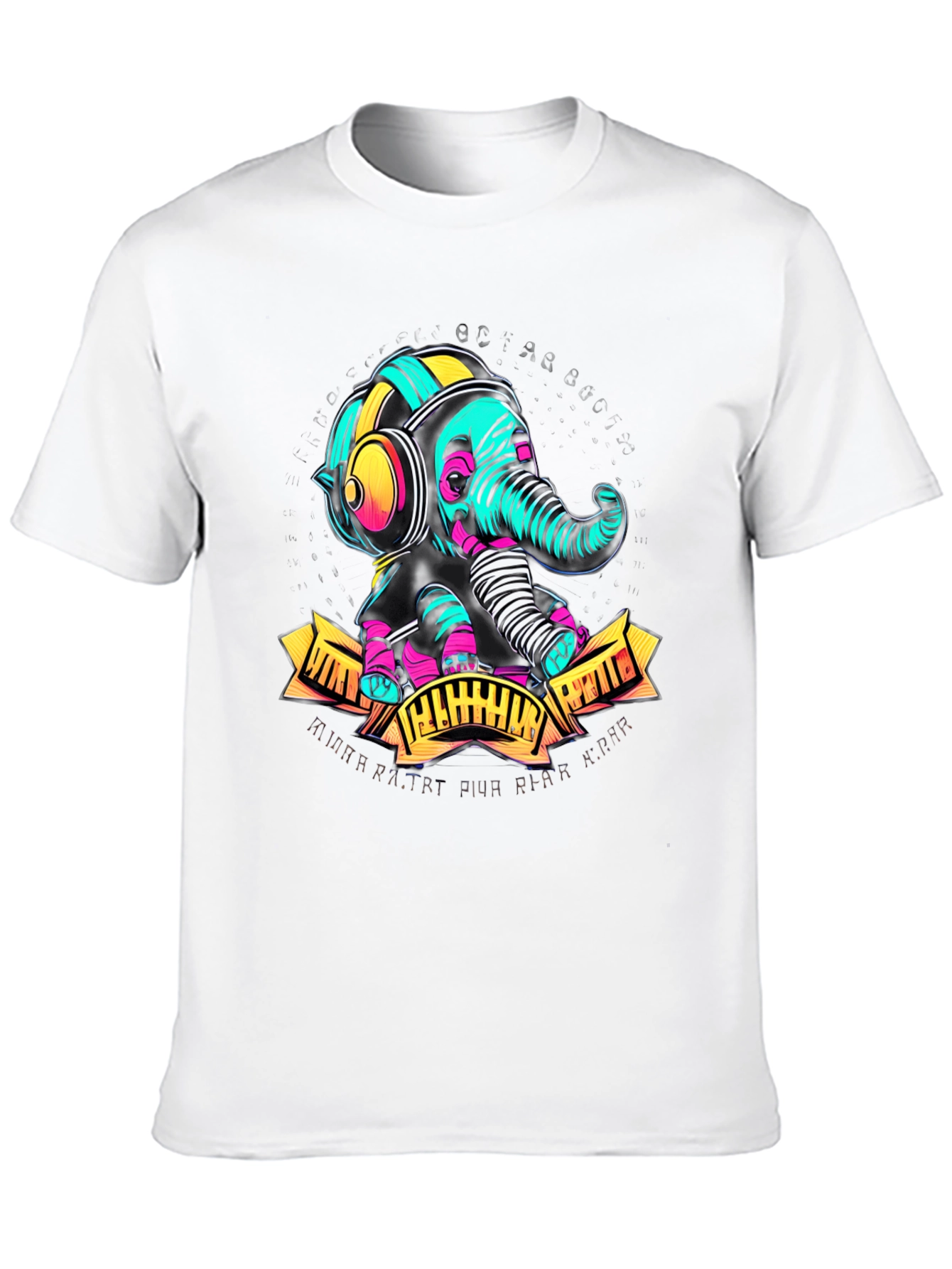 DJ Elephant Graphic Tee - Cool & Unique Design