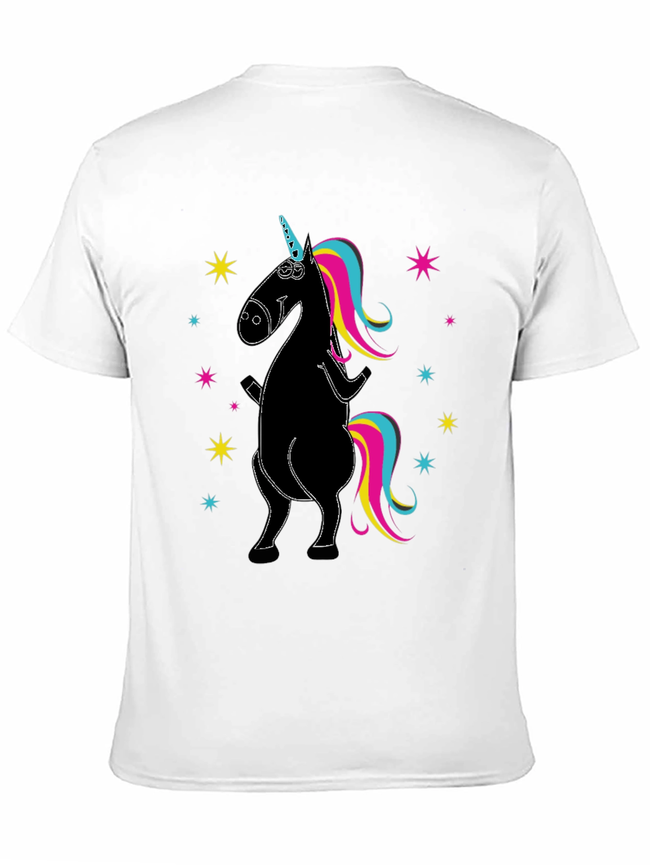 Unicorn Graphic Print Crew Neck T-Shirt