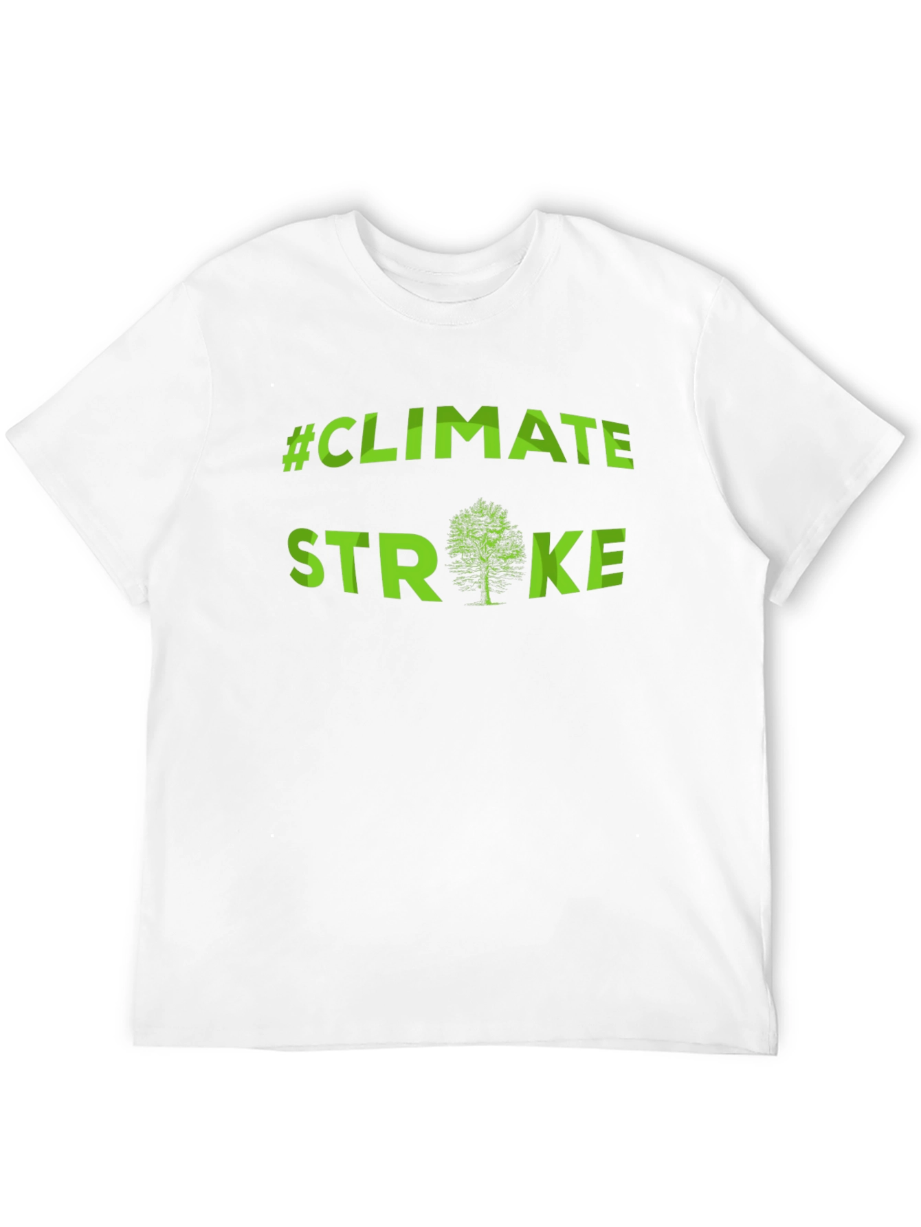 Climate Strike Tree T-Shirt - Green Print