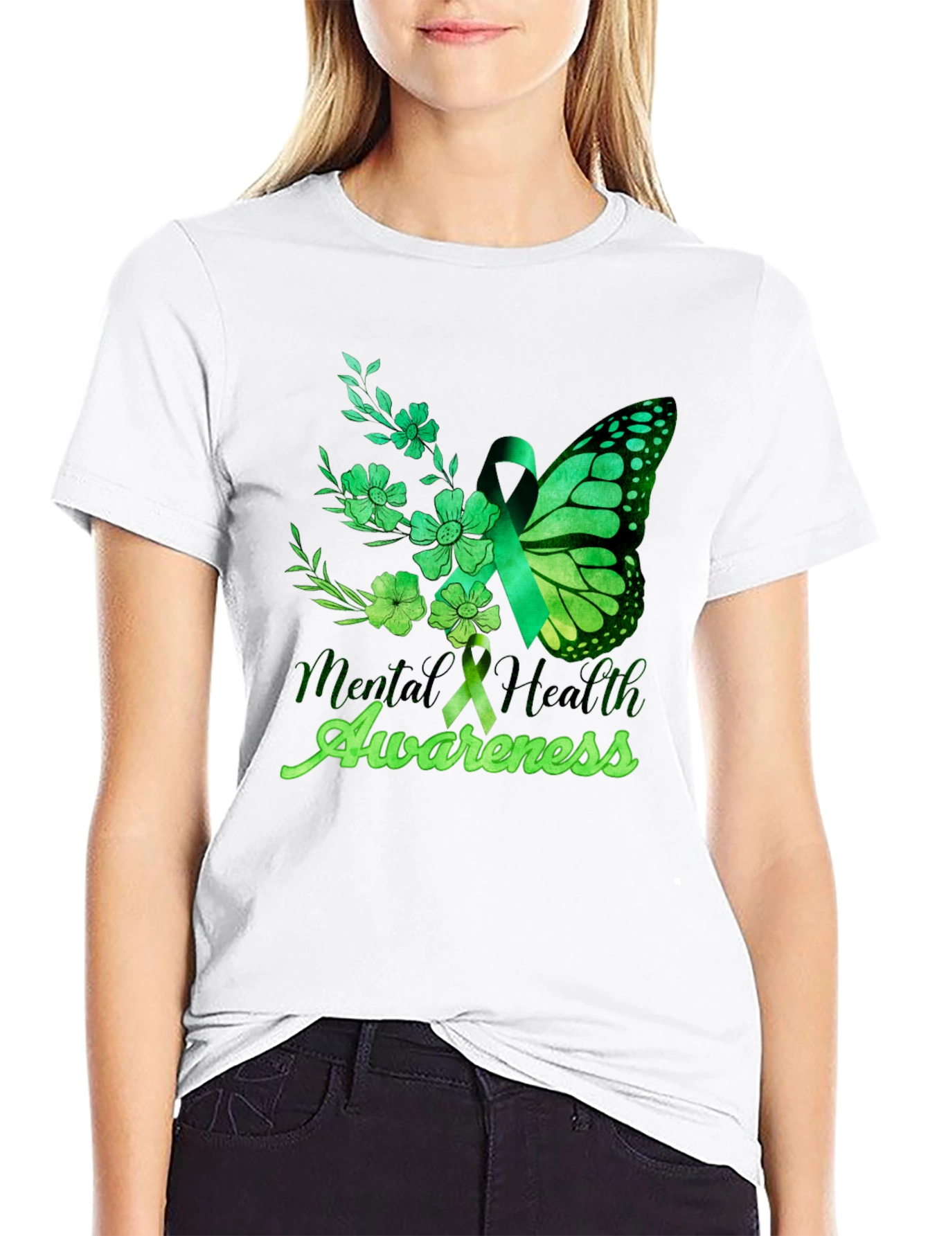 Mental Health Awareness Butterfly T-Shirt