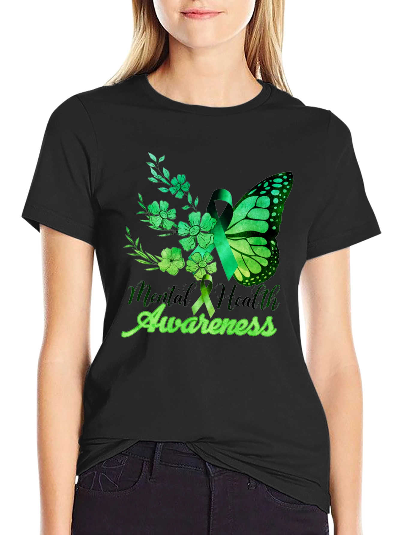 Mental Health Awareness Butterfly T-Shirt