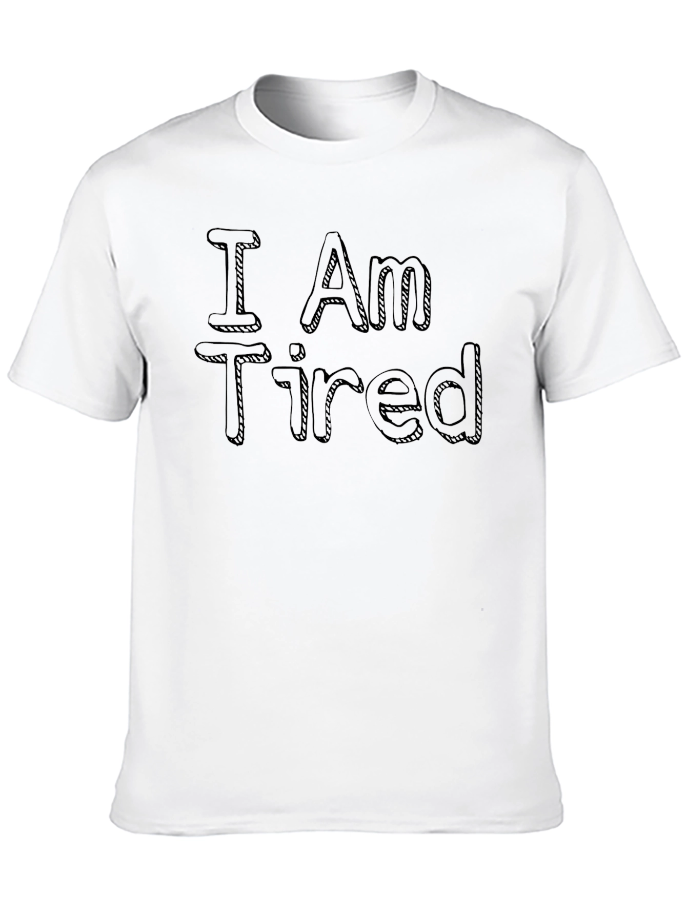 I Am Tired Graphic T-Shirt - Black