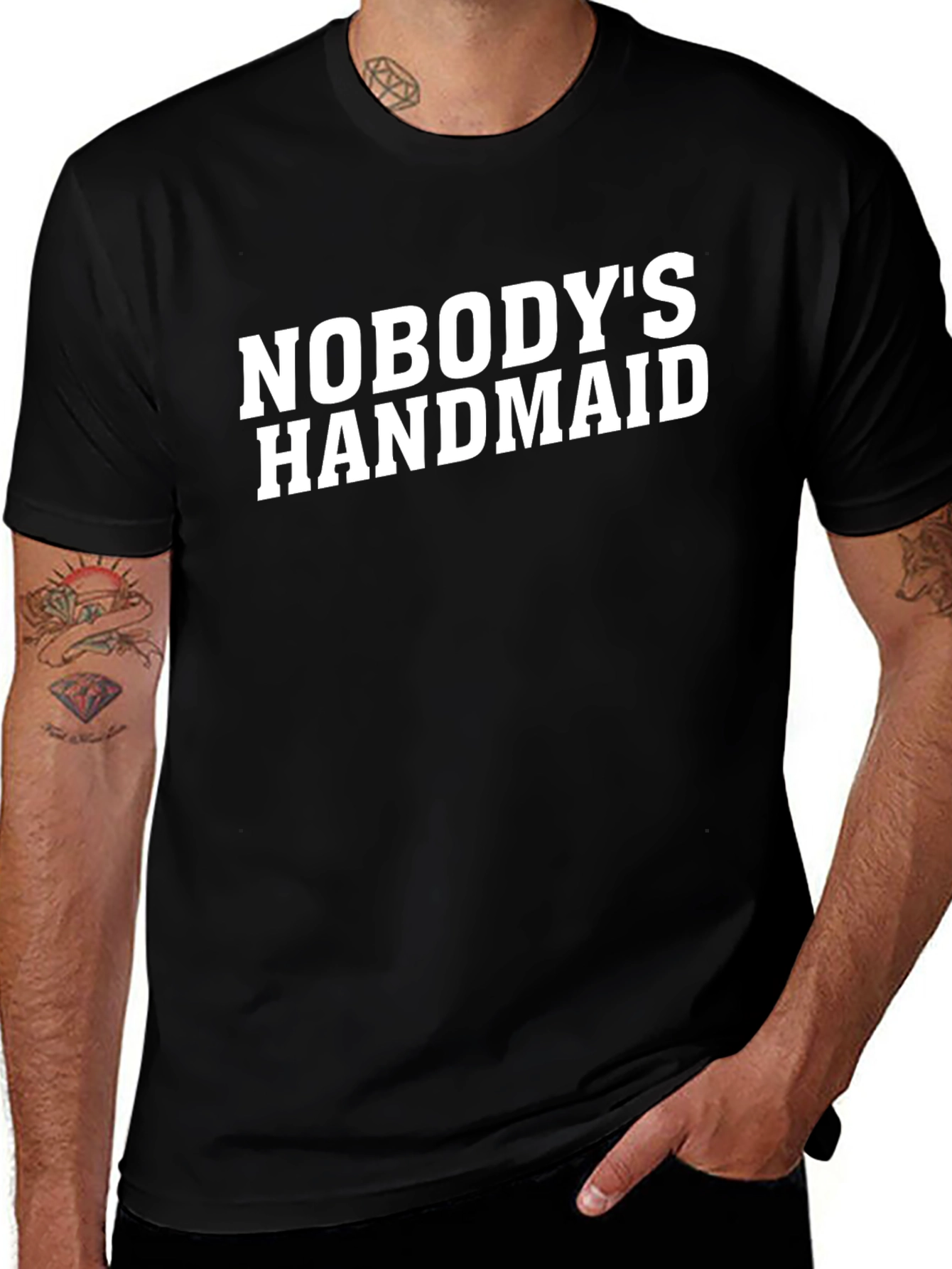 Nobodys Handmaid Black Graphic T-Shirt