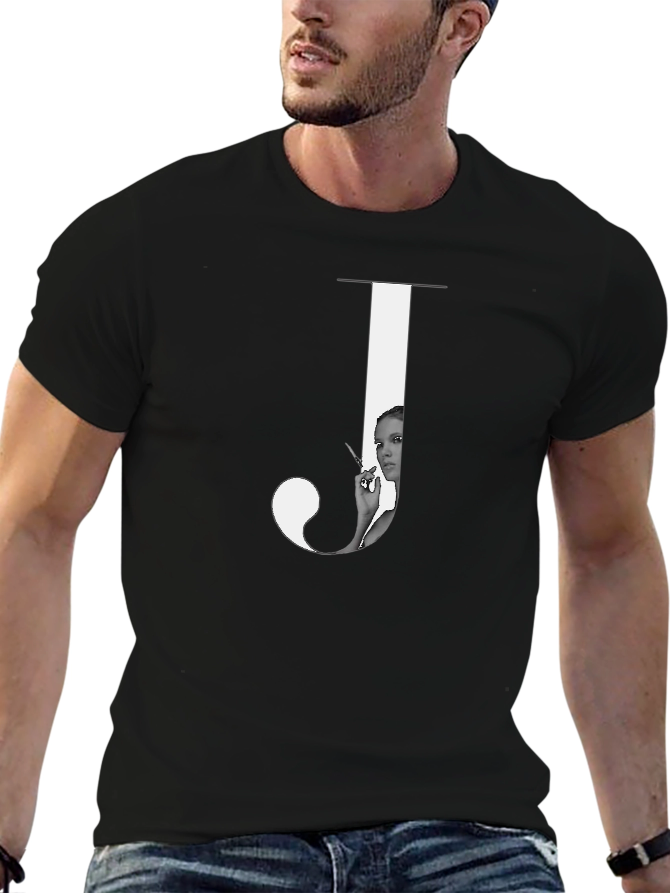 Letter J Graphic Print Tee