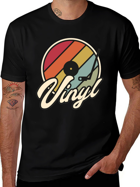 Retro Vinyl Record T-Shirt - Music Lover Tee