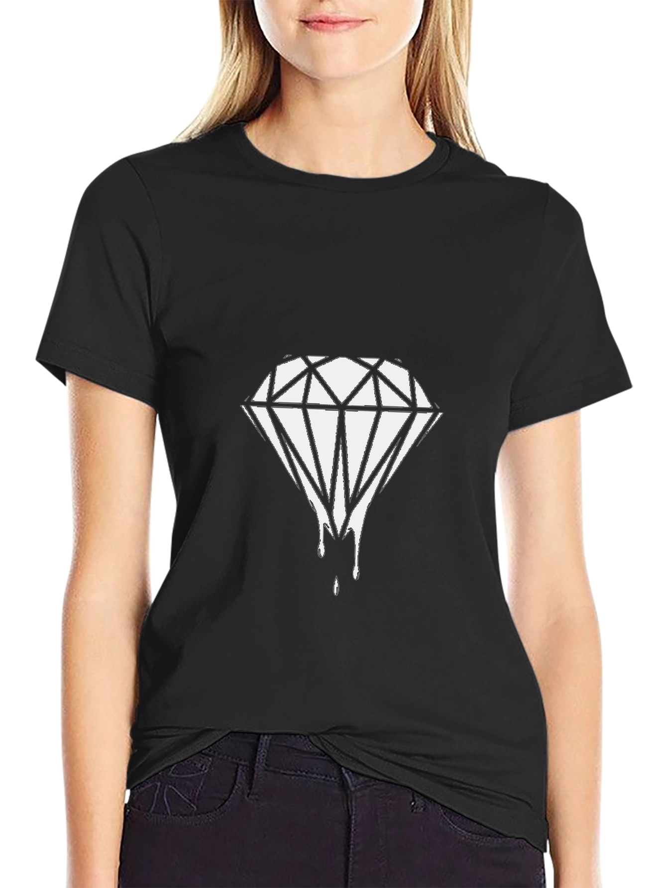 Diamond Drip Black T-Shirt - Urban Style