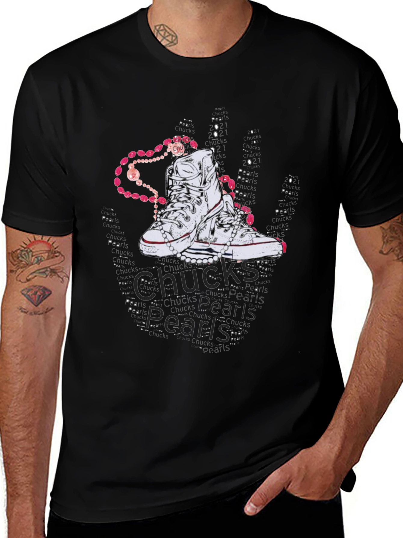 Chuck and Pearls Graphic T-Shirt