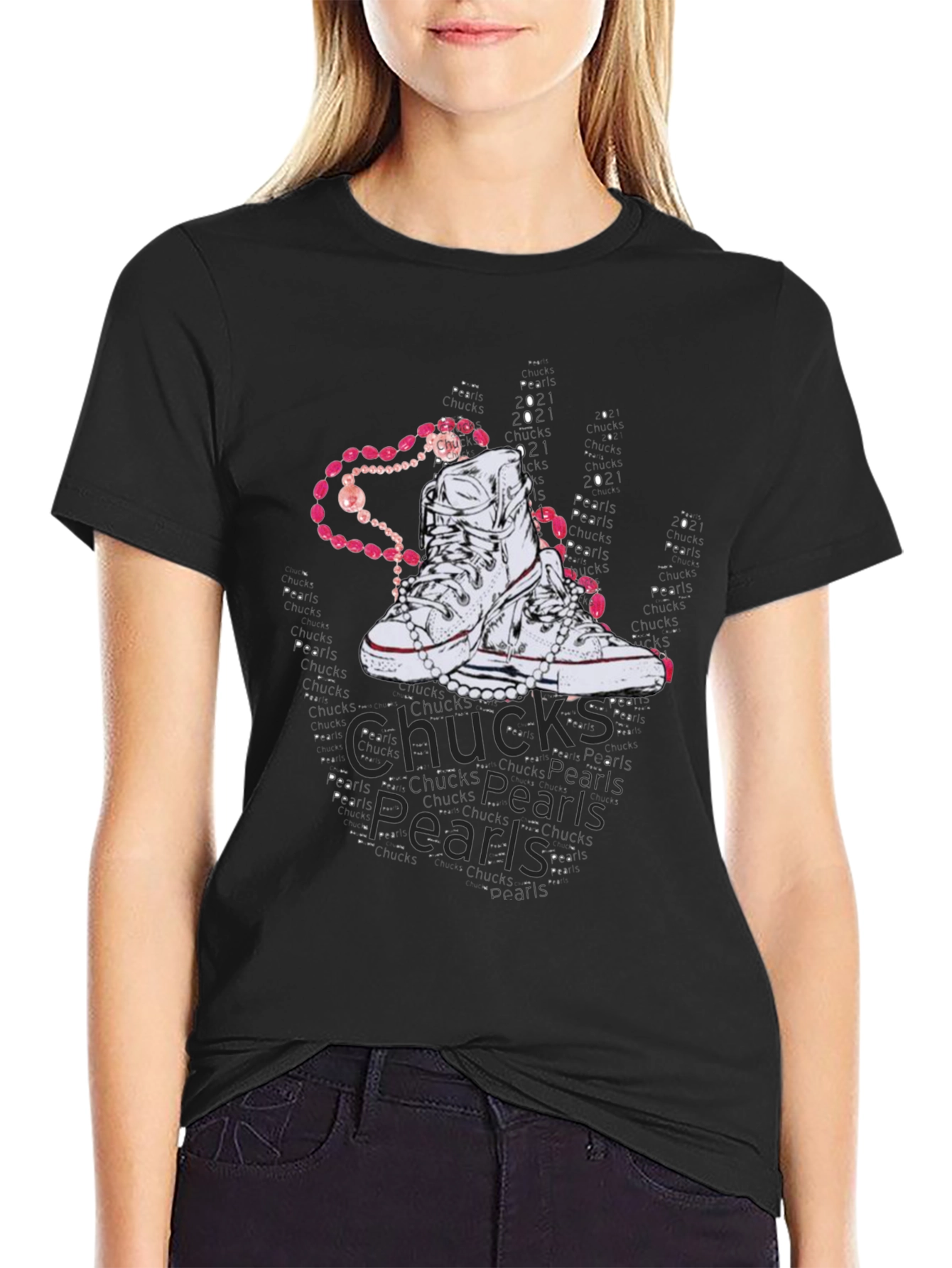 Chuck and Pearls Graphic T-Shirt