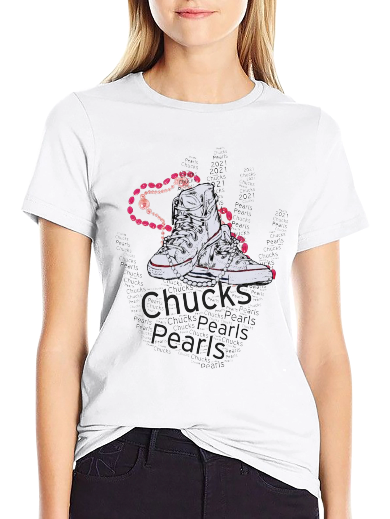 Chuck and Pearls Graphic T-Shirt
