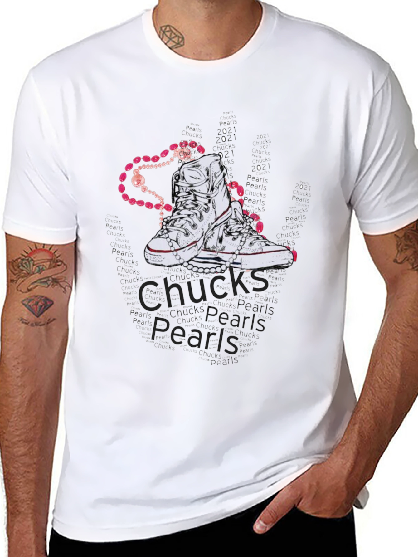 Chuck and Pearls Graphic T-Shirt