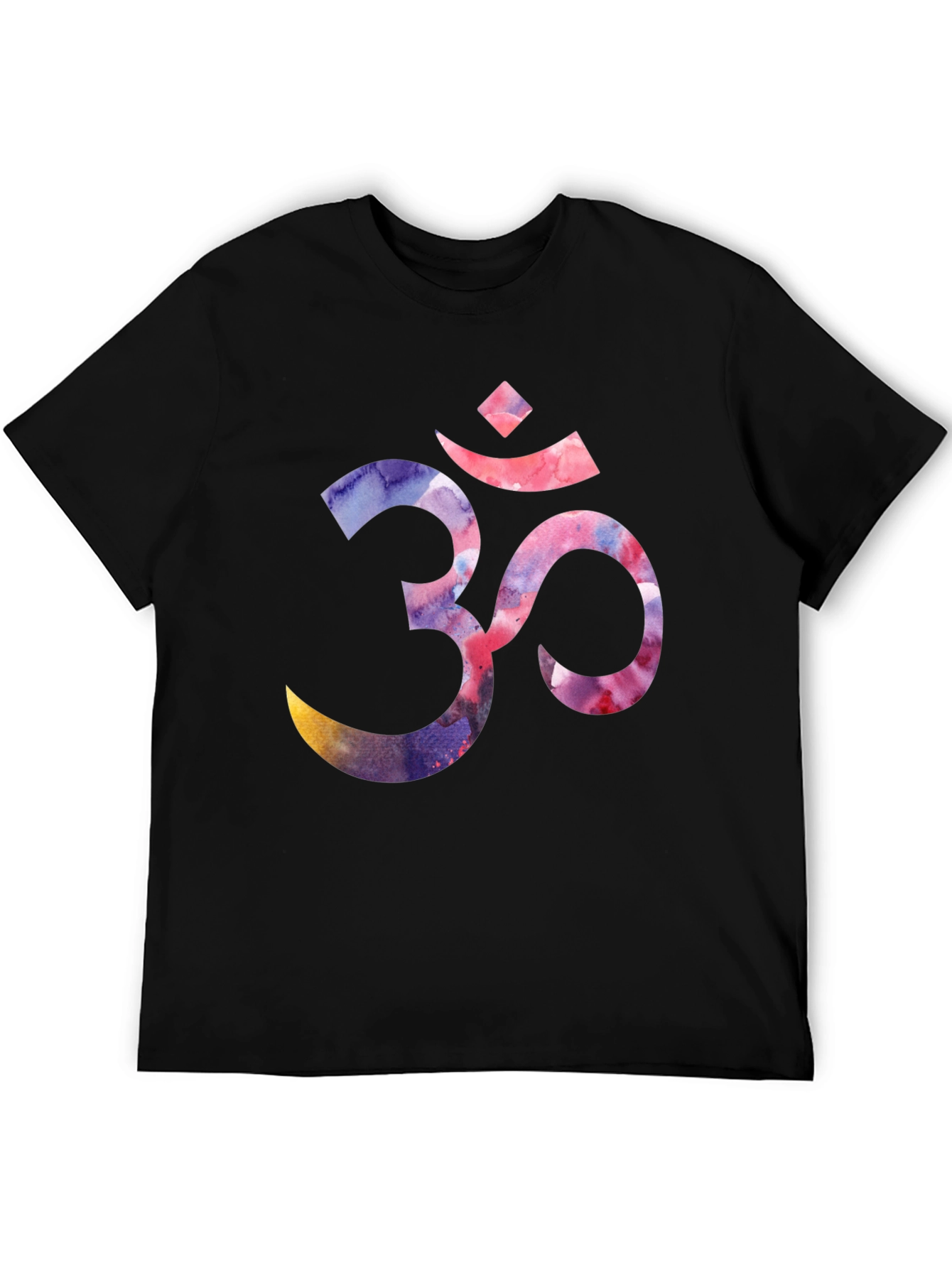 Om Symbol Graphic T-Shirt - Black Crew Neck Tee