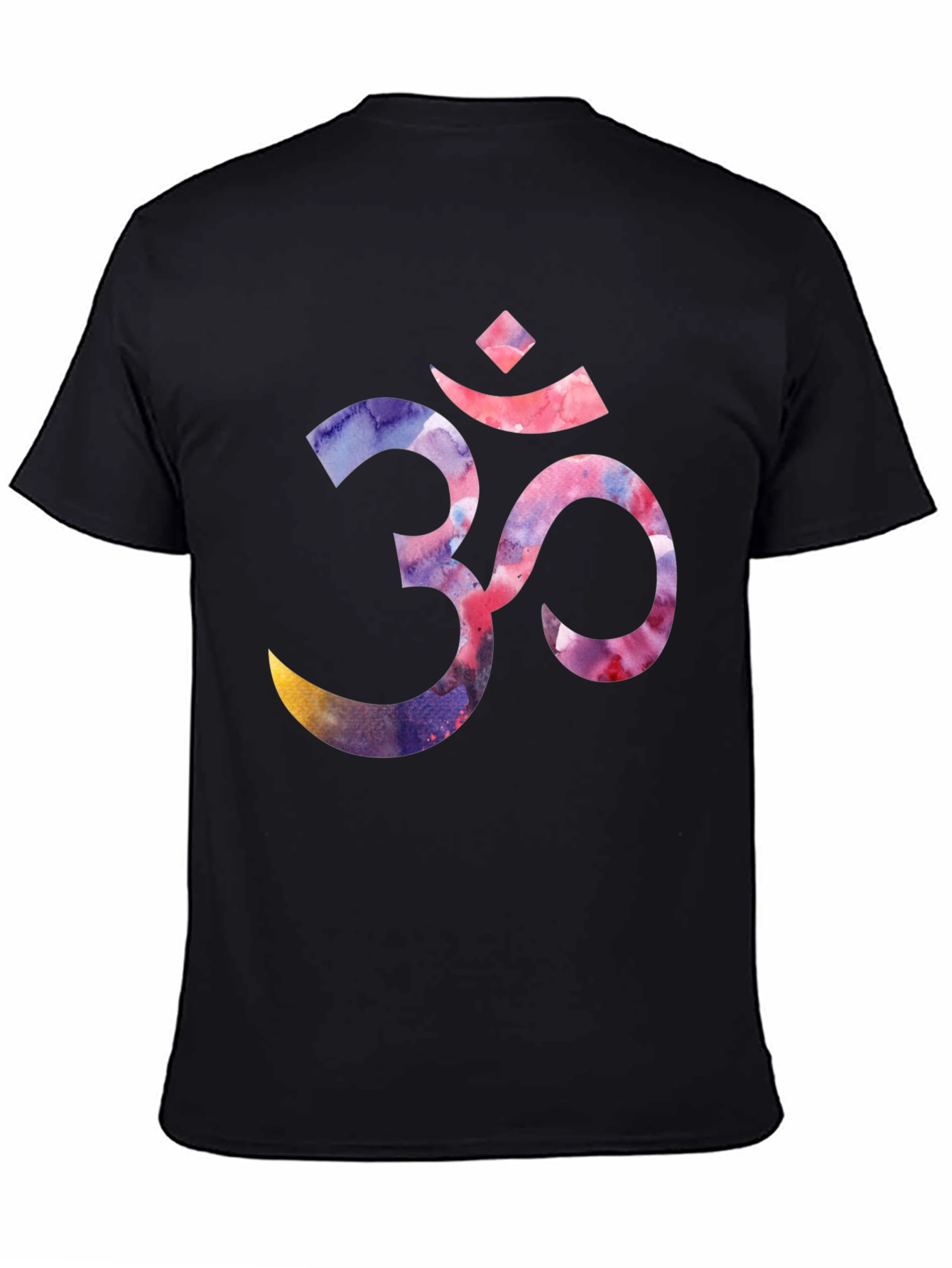 Om Symbol Graphic T-Shirt - Black Crew Neck Tee