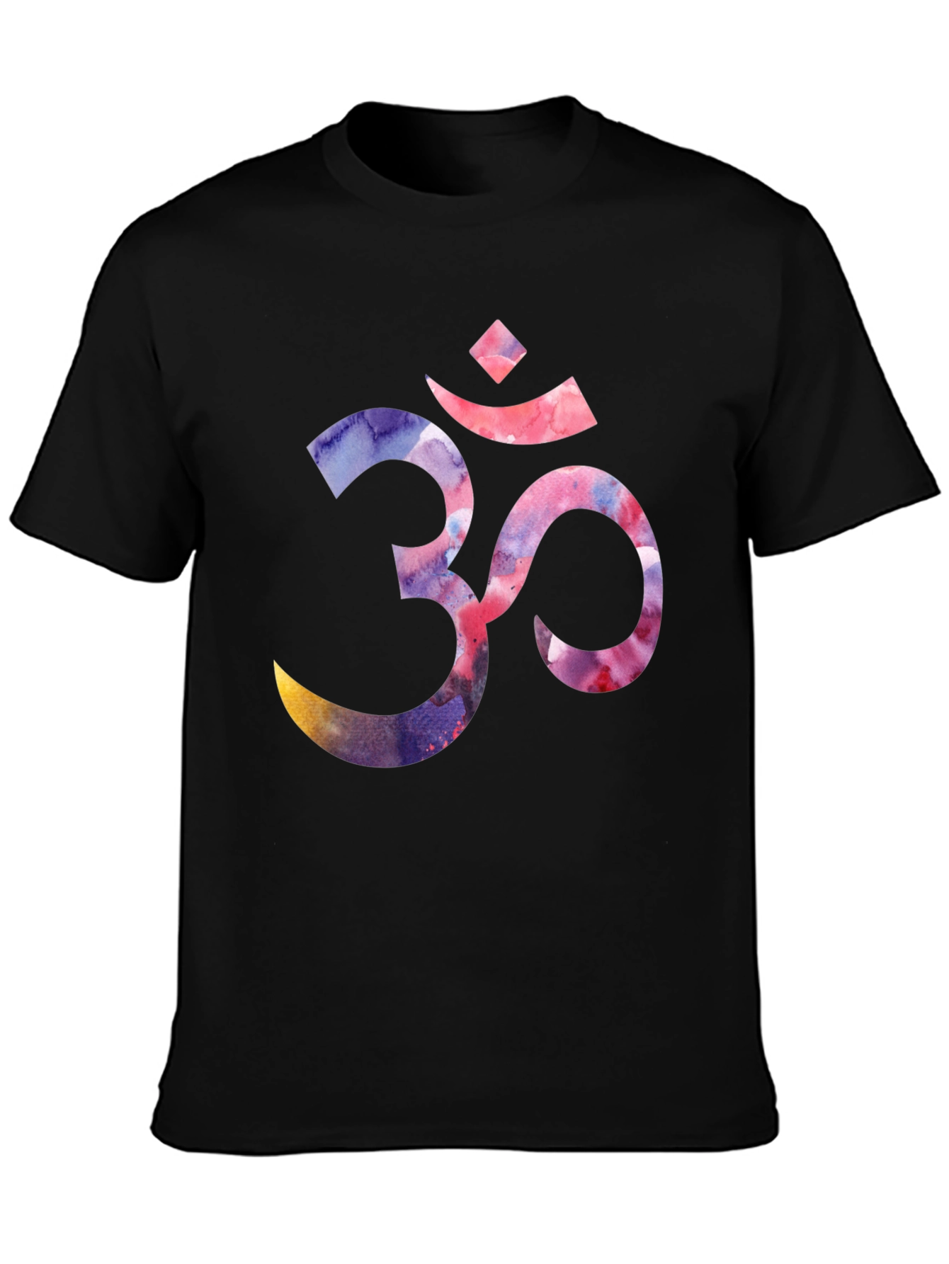 Om Symbol Graphic T-Shirt - Black Crew Neck Tee