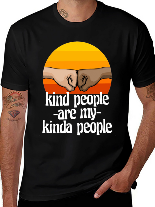 Kind People T-Shirt - Inspirational Fist Bump Design