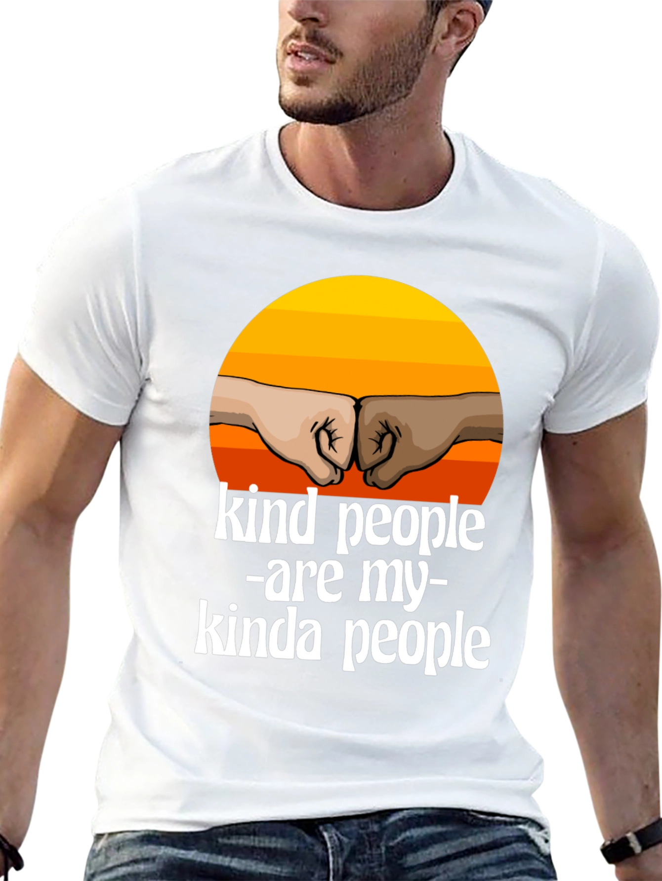 Kind People T-Shirt - Inspirational Fist Bump Design
