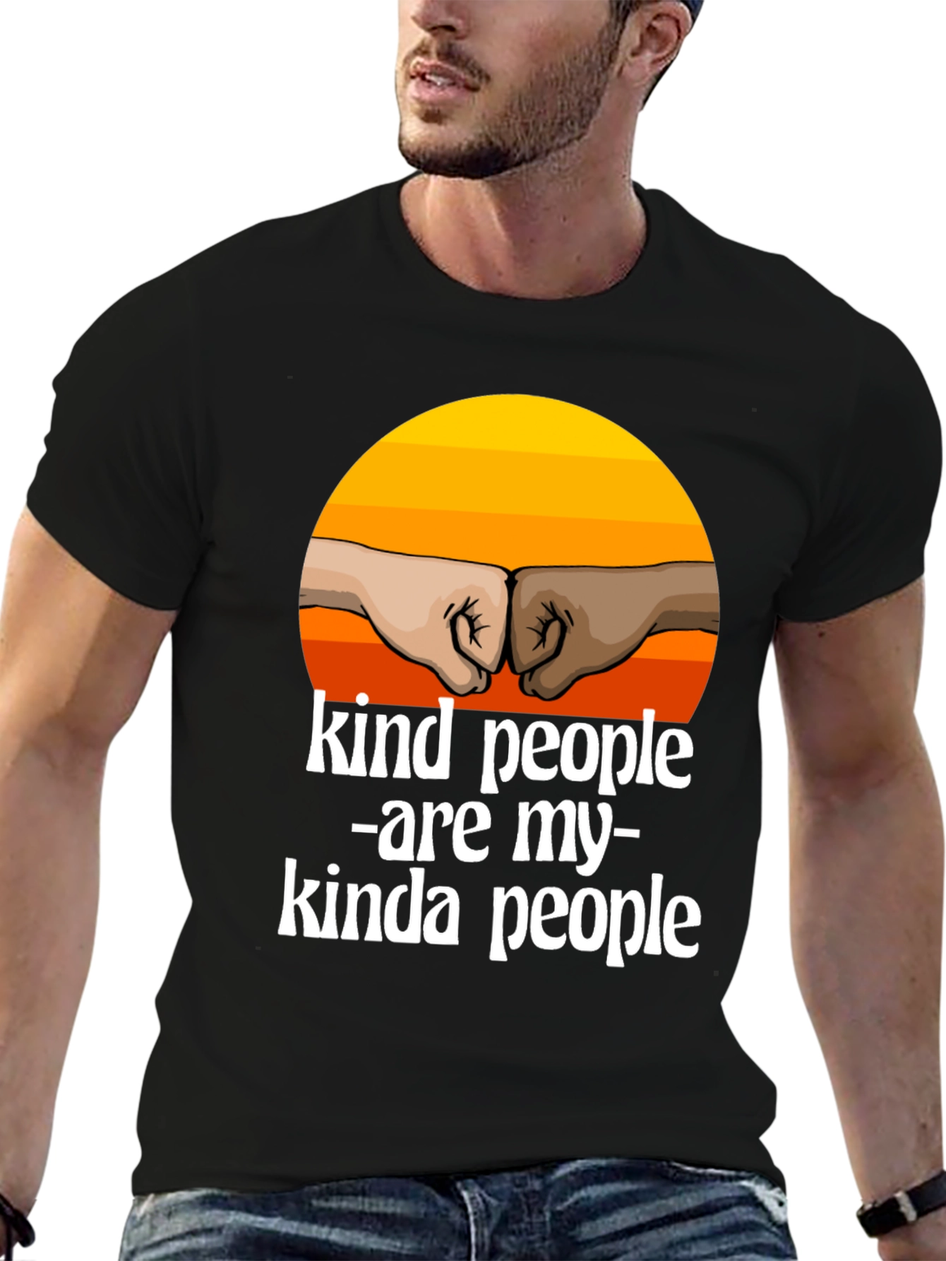Kind People T-Shirt - Inspirational Fist Bump Design