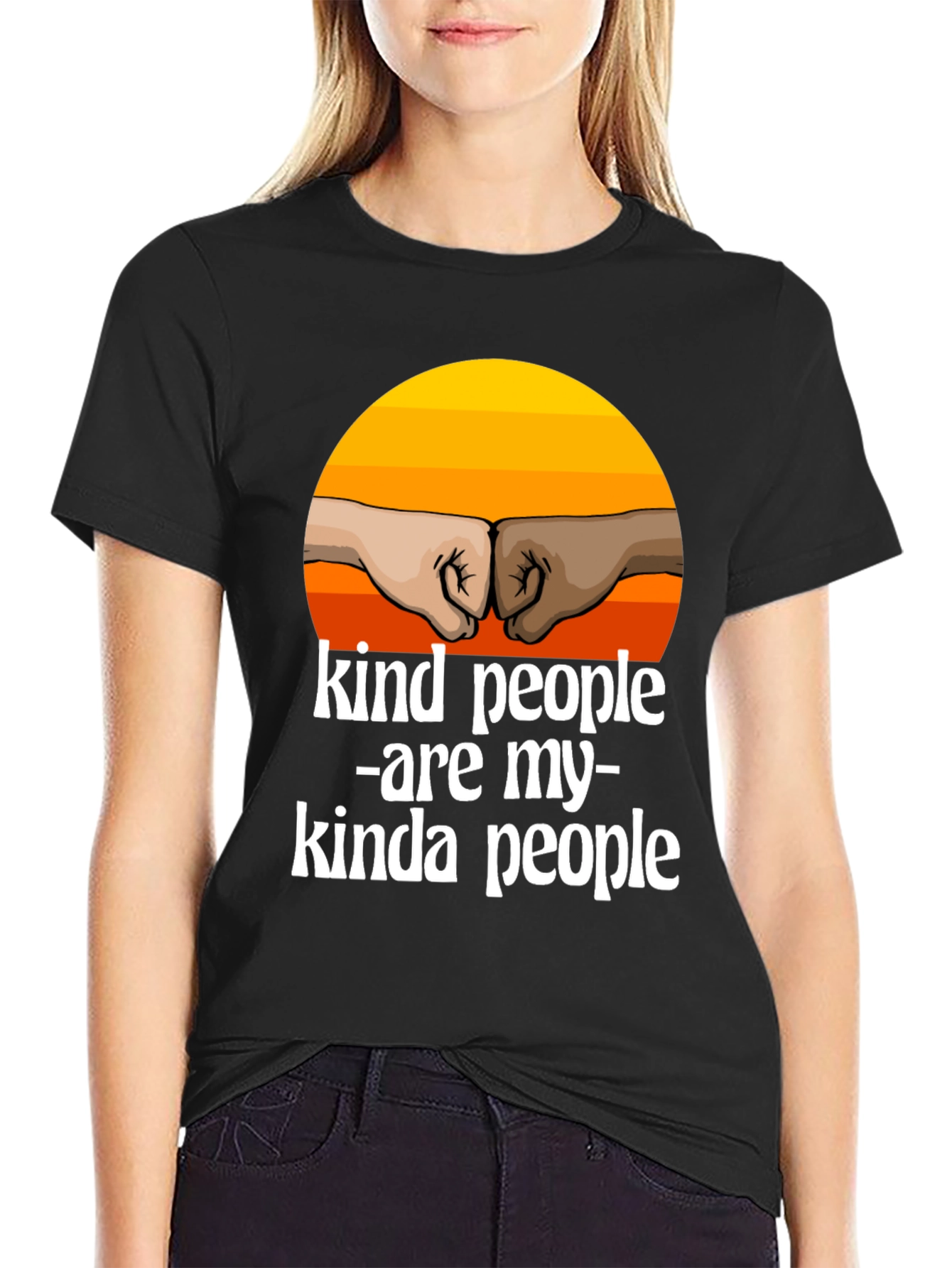 Kind People T-Shirt - Inspirational Fist Bump Design