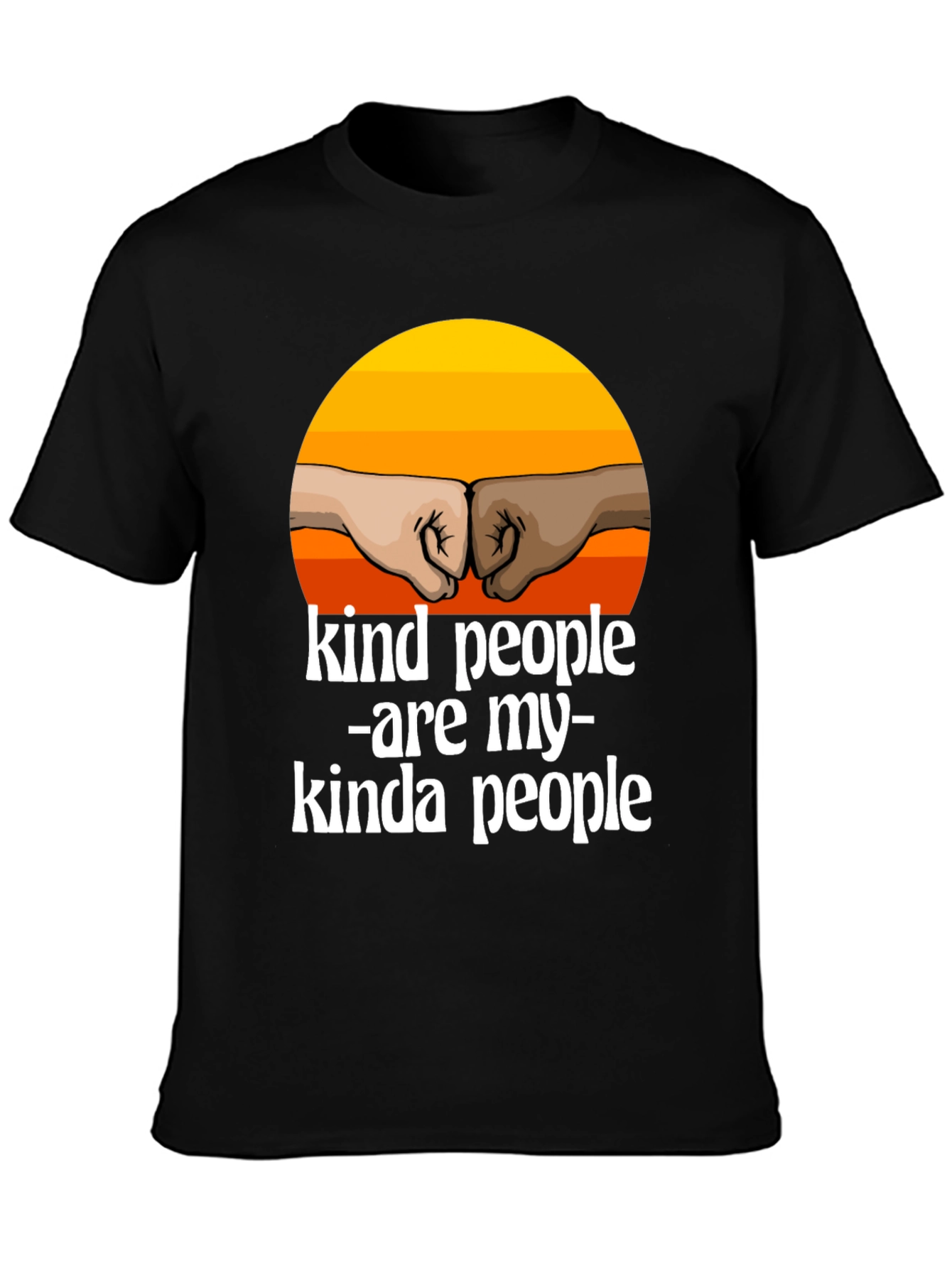 Kind People T-Shirt - Inspirational Fist Bump Design