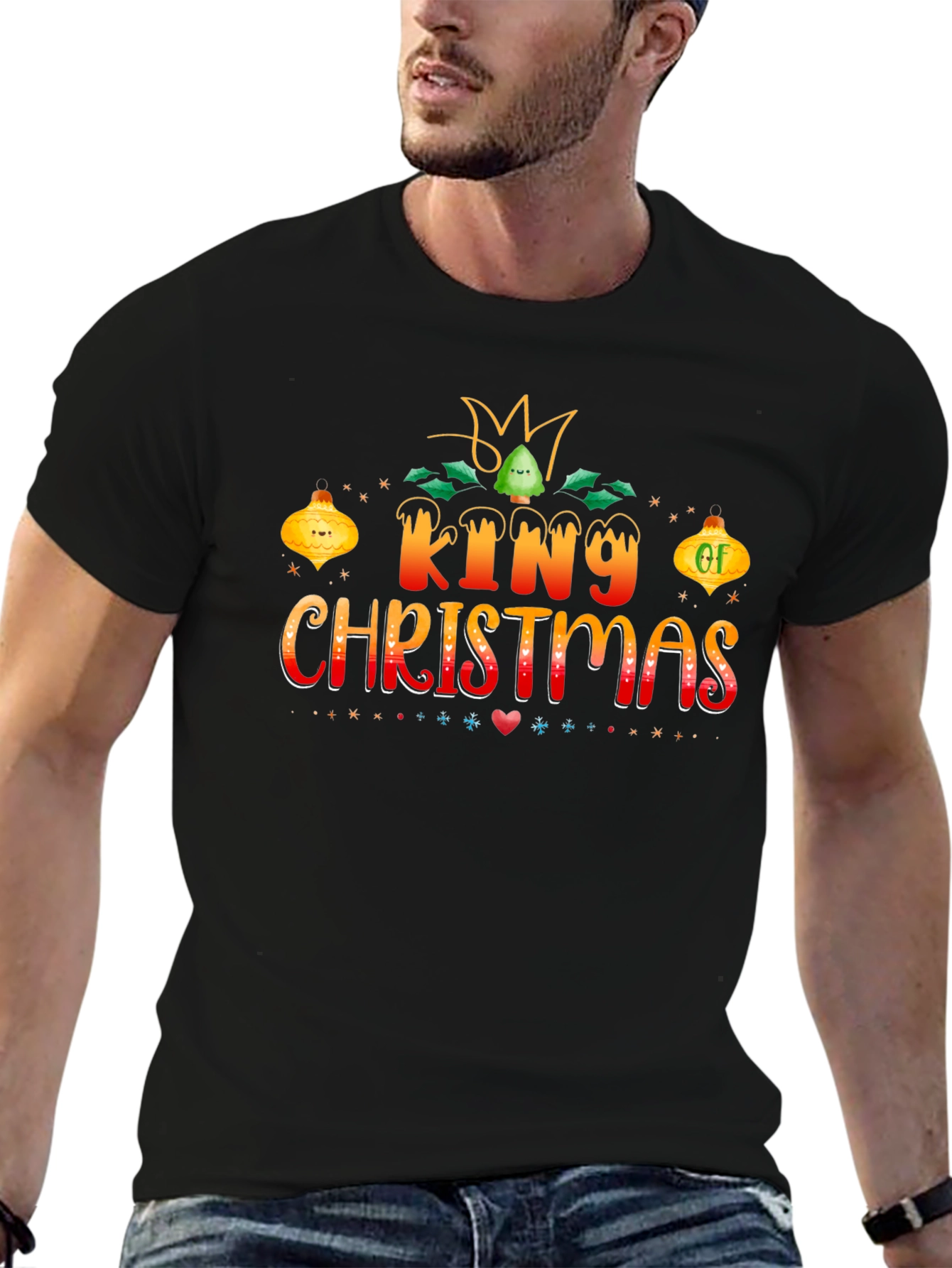 King of Christmas Holiday Graphic T-Shirt